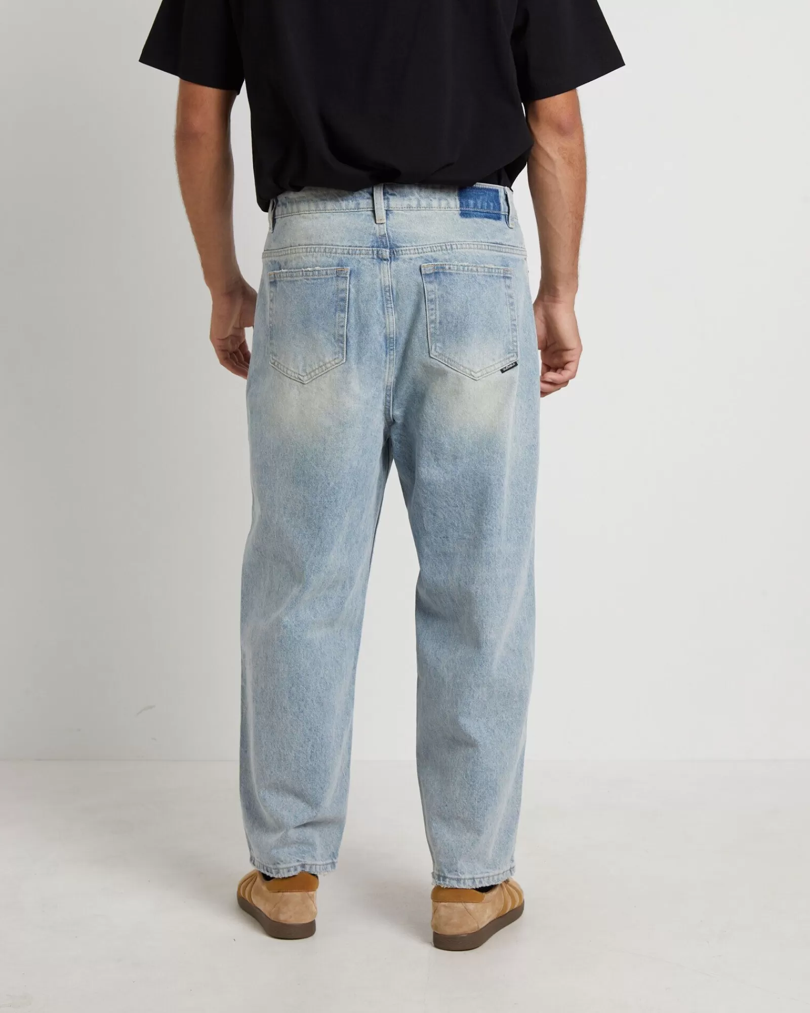 Online INSIGHT Knocker Wide Leg Jeans In Tinted Blue Trashed