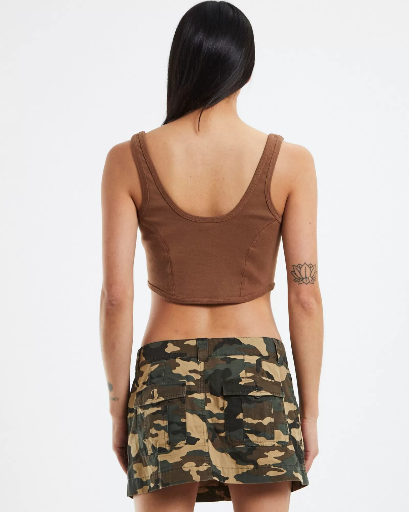 Flash Sale X GIRL Lady Tank Top Brown