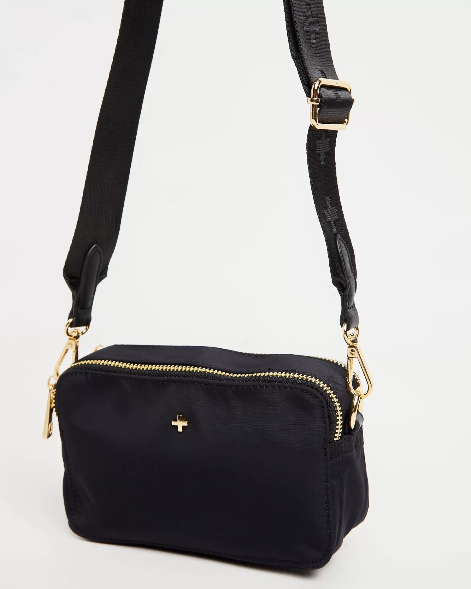 Best PETA AND JAIN Laroi Cross Body Bag In Black Nylon Gold