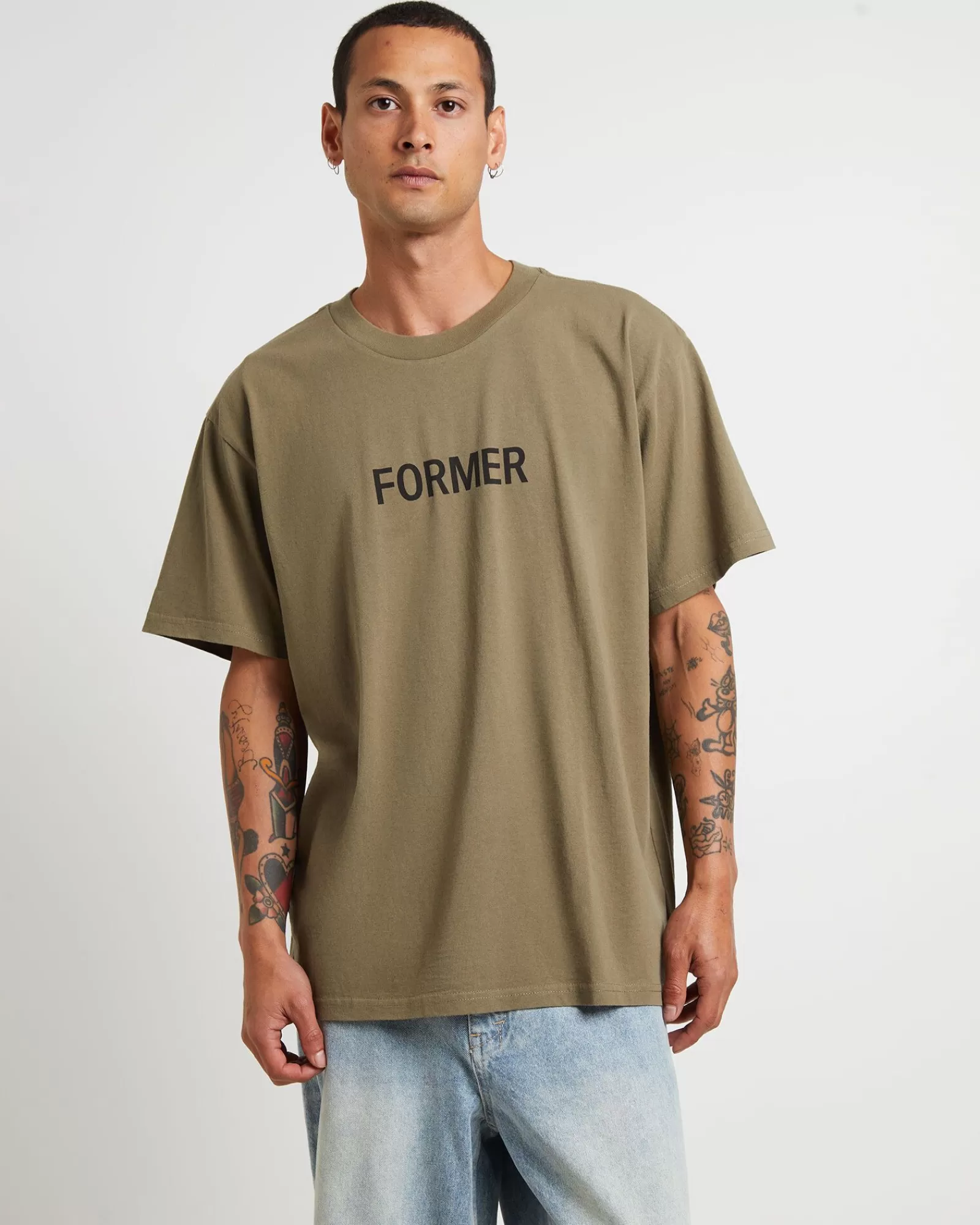 Best Sale FORMER Legacy Short Sleeve T-Shirt In Army Green