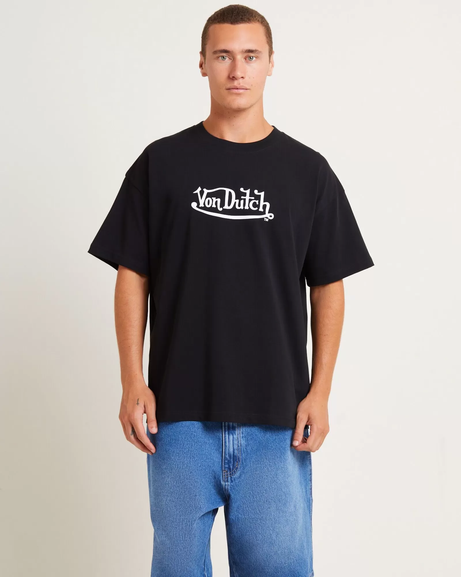 Fashion VON DUTCH Logo Mens Short Sleeve T-Shirt