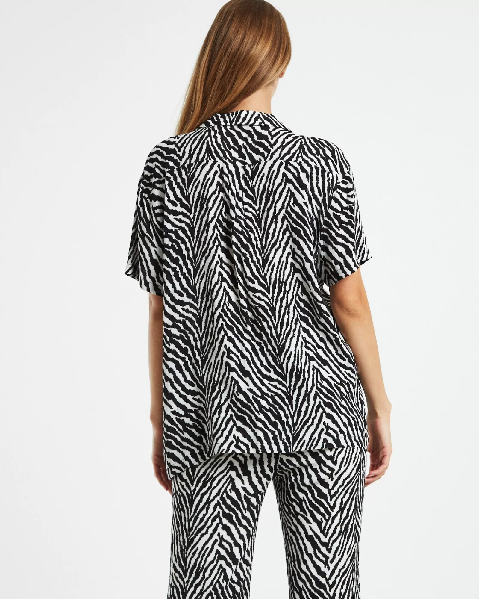 Clearance CHARLIE HOLIDAY Lola Short Sleeve Zebra Black