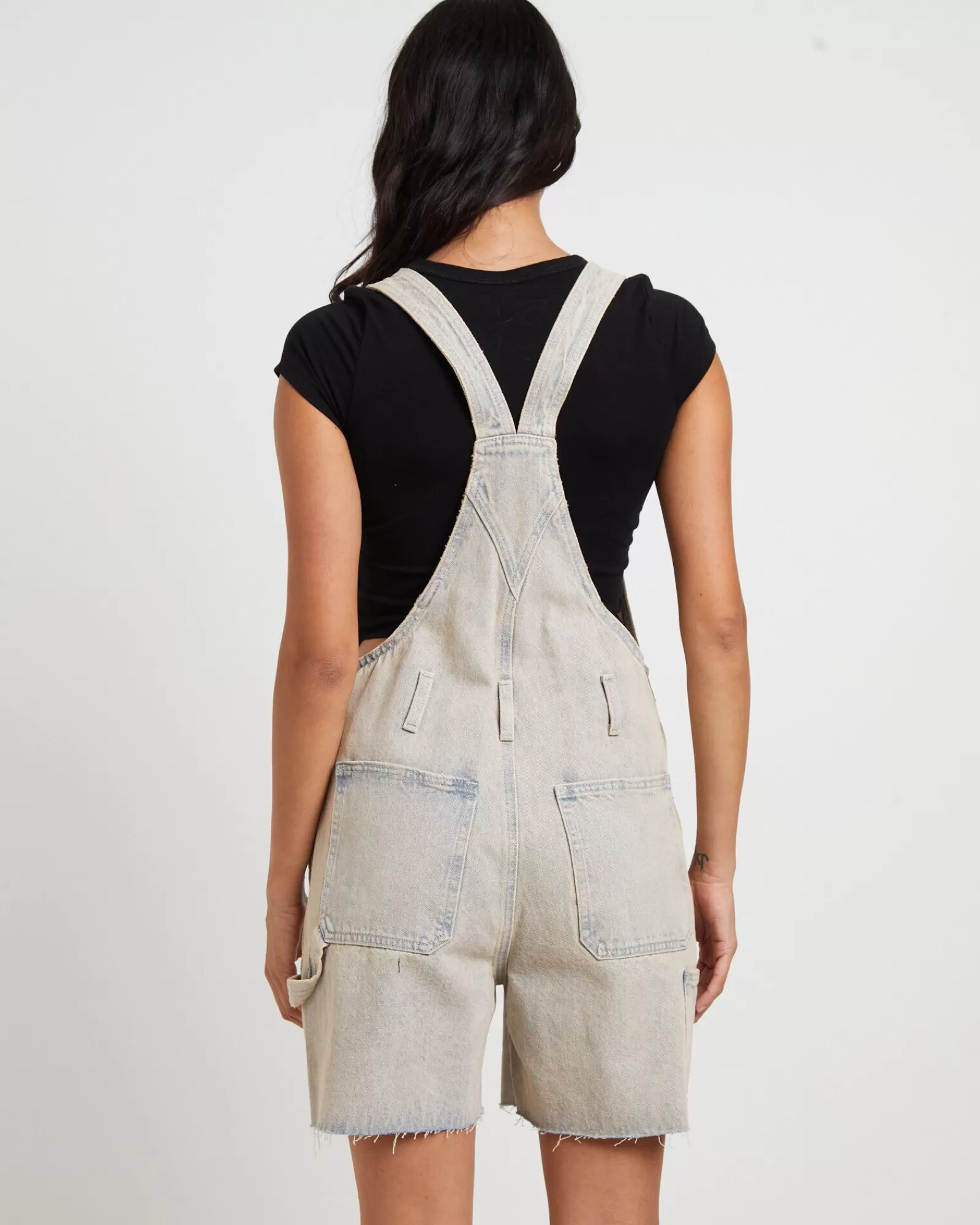 Online INSIGHT Longline Overdye Overalls In Peachy