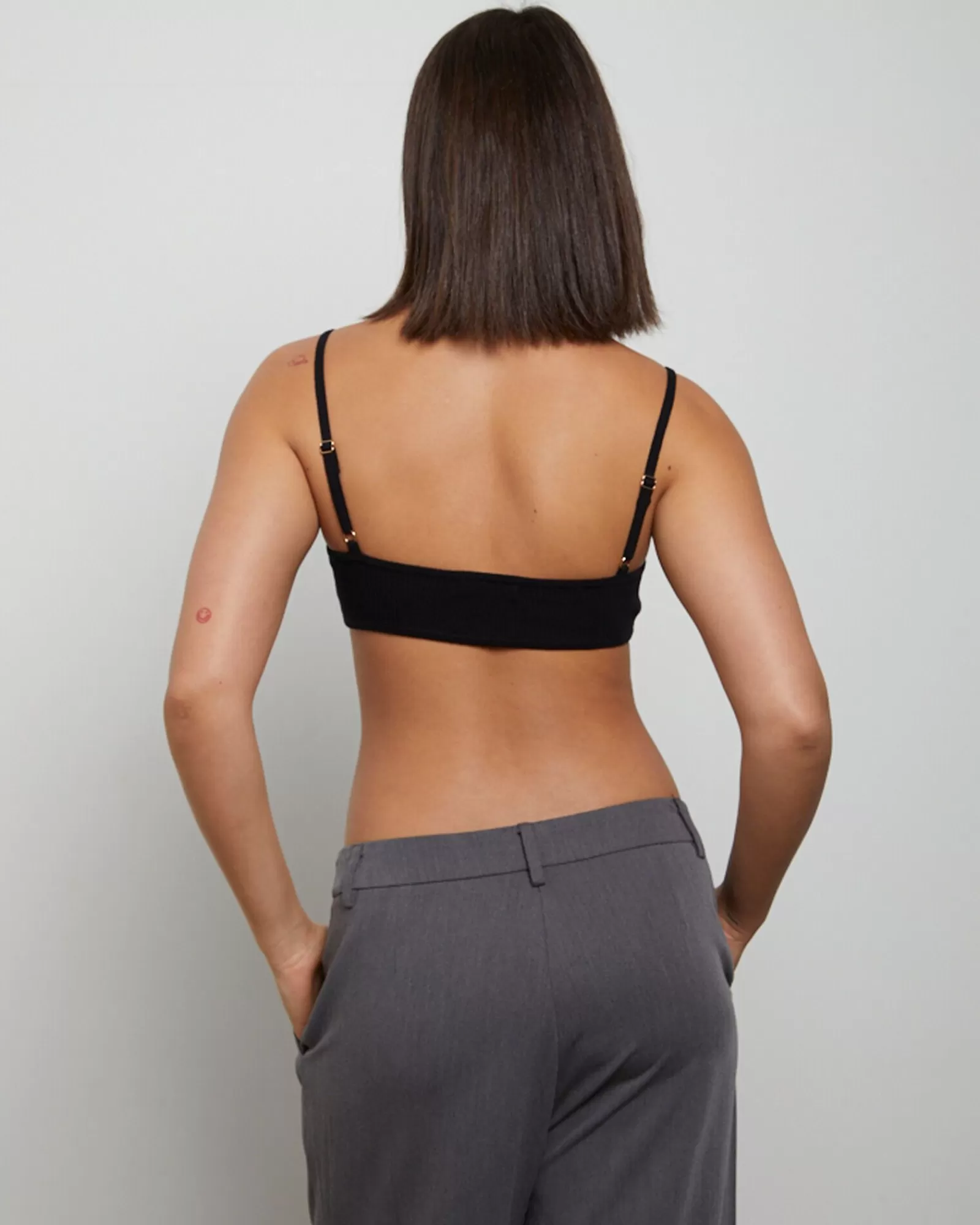 New GENERAL PANTS CO. BASICS Luxe Knitted Bralette Black