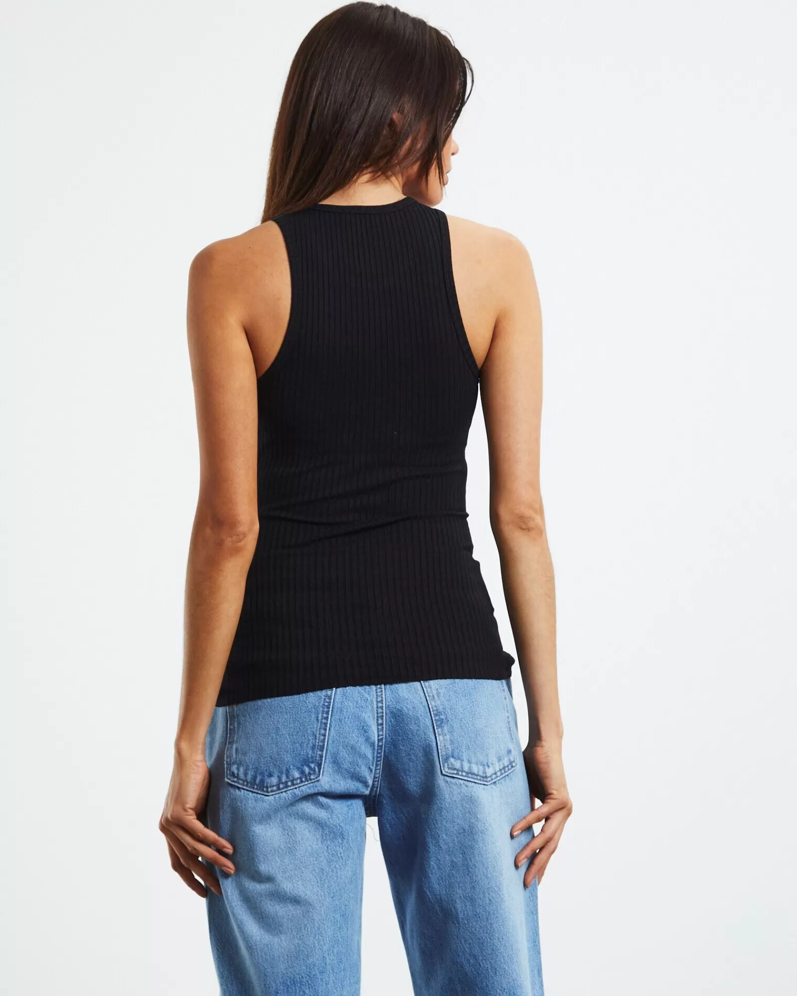 Fashion NOBODY DENIM Luxe Rib Tank Top Black