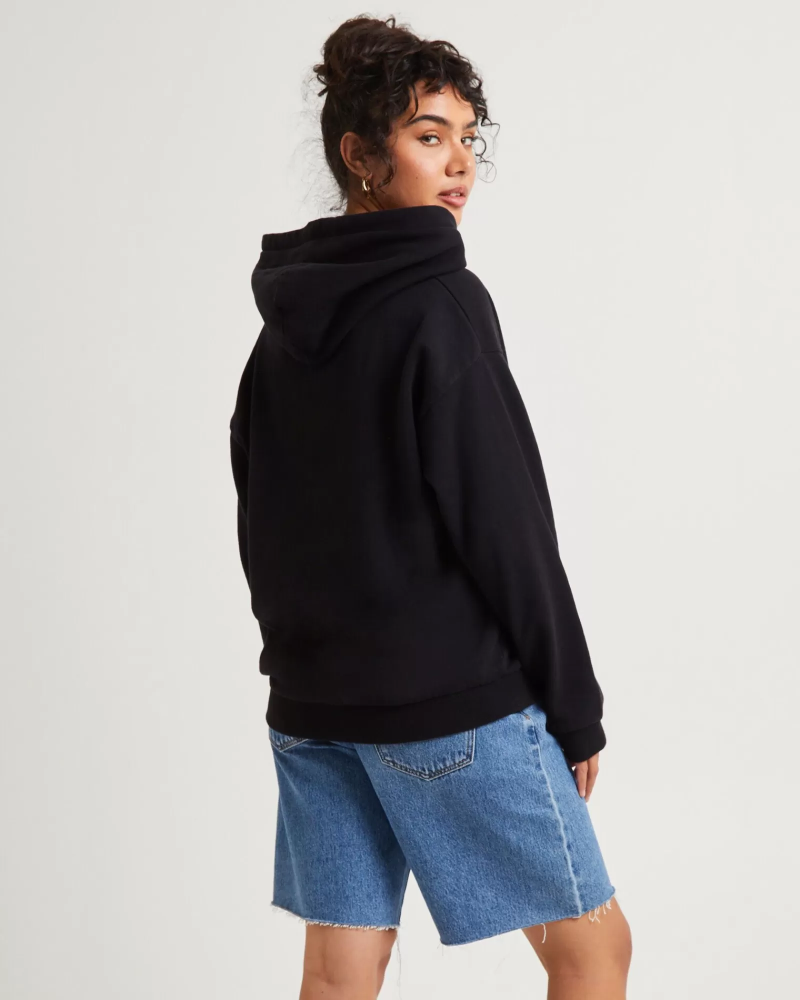 Cheap AFENDS Mara Recycled Pull On Hoodie Black