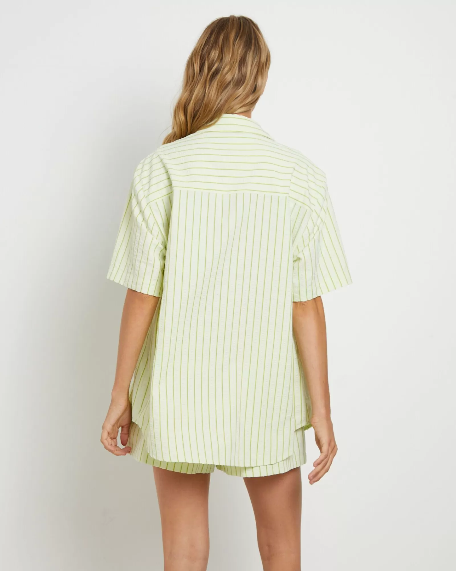 New FLEUR BY BLANCA STUDIO Matilda Short Sleeve Shirt In Green