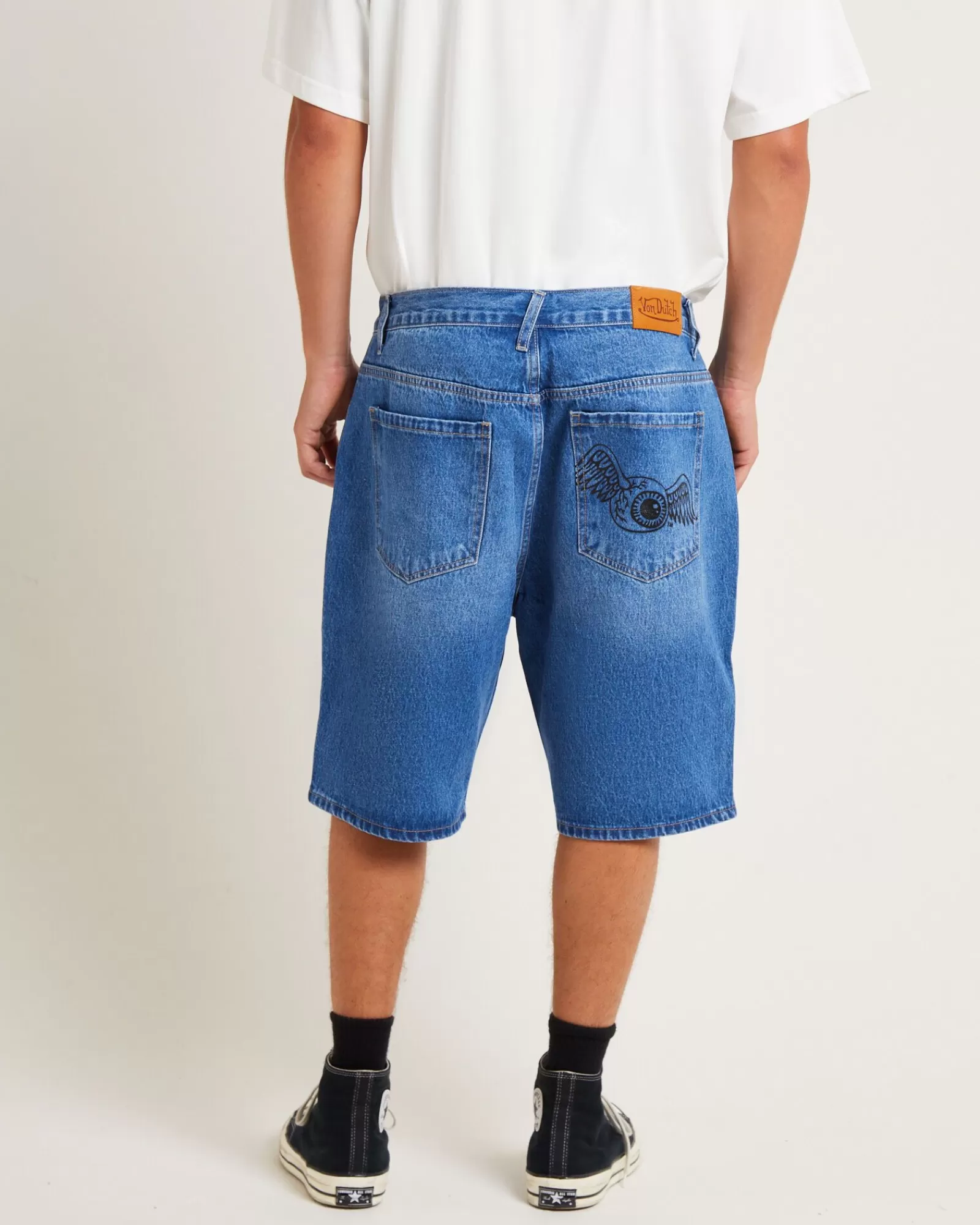 Online VON DUTCH Mens Denim Jorts In Blue