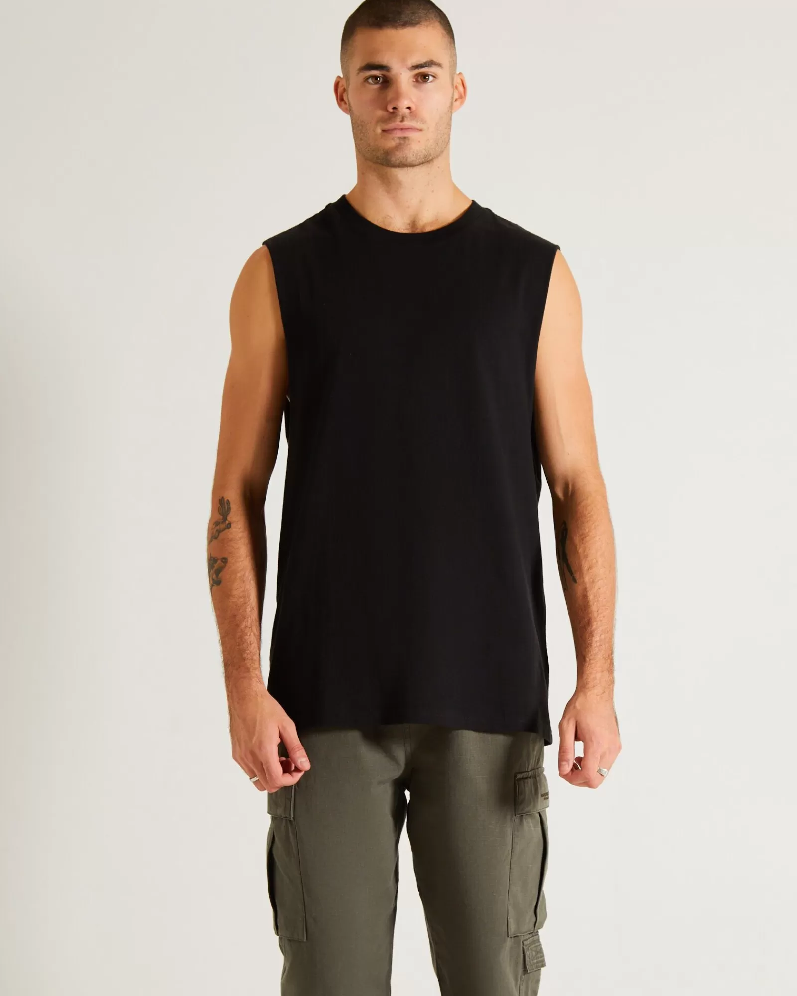 Shop GENERAL PANTS CO. BASICS Muscle Tank In Black