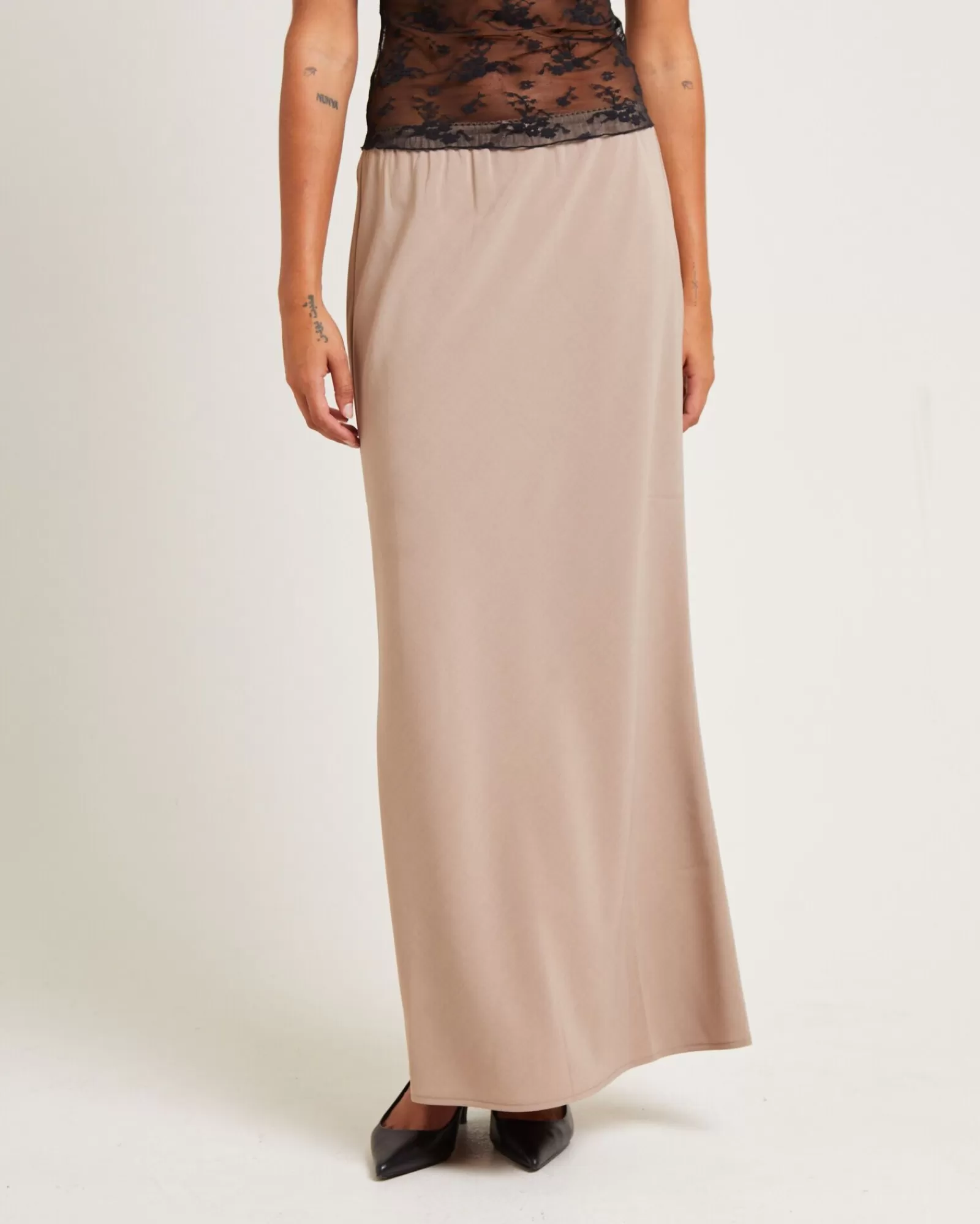 Clearance ALICE IN THE EVE Mya Sweetheart Maxi Skirt Stone