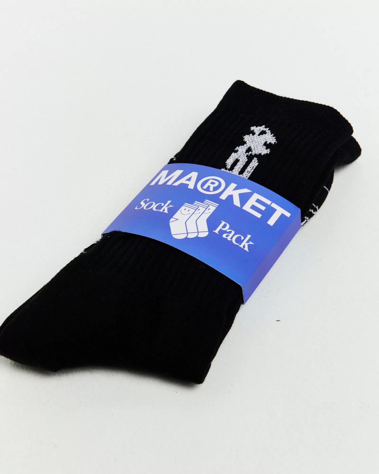 New MARKET New Future Jacquarded Socks Black