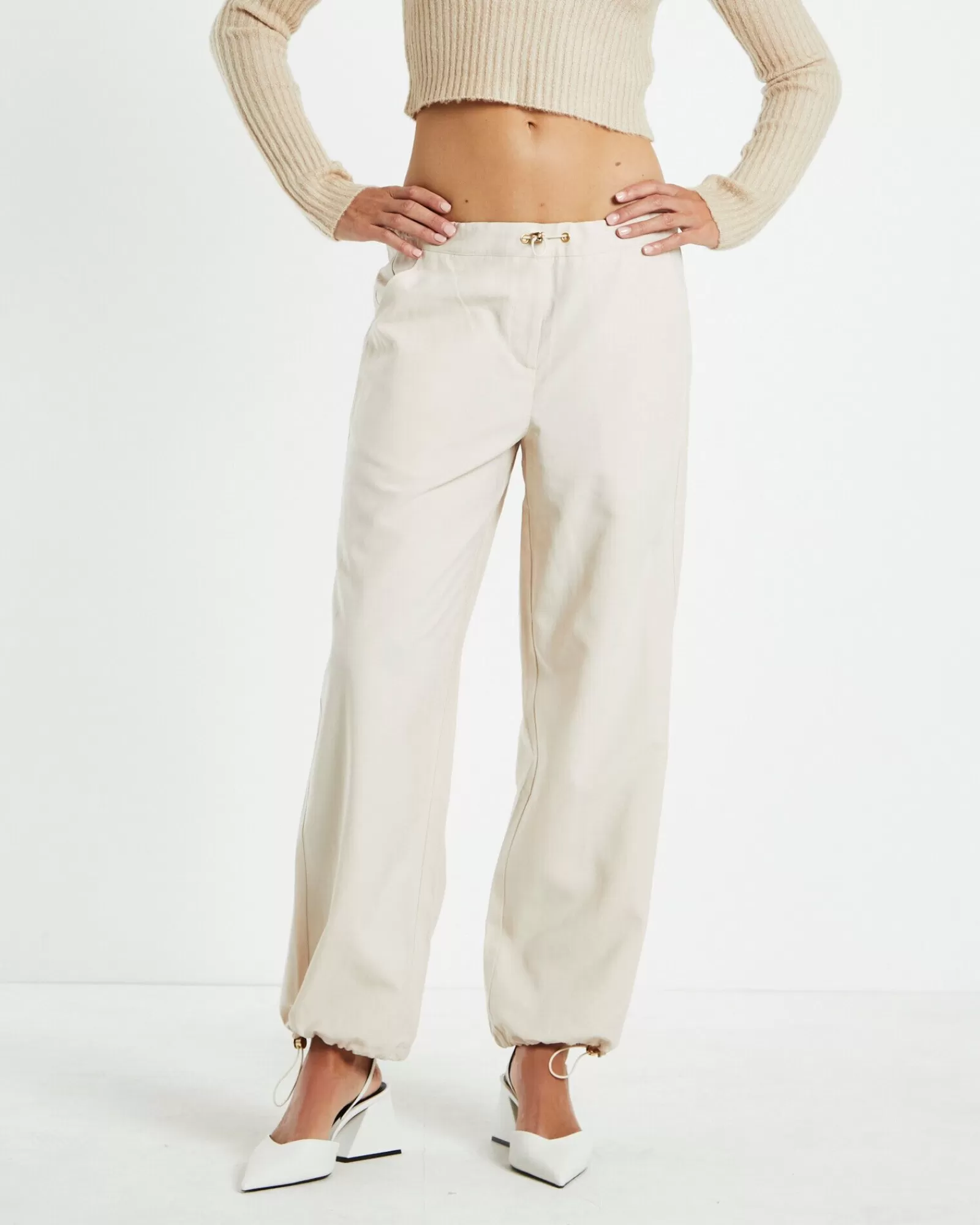 Outlet ALICE IN THE EVE Nikita Clean Parachute Pants Cream