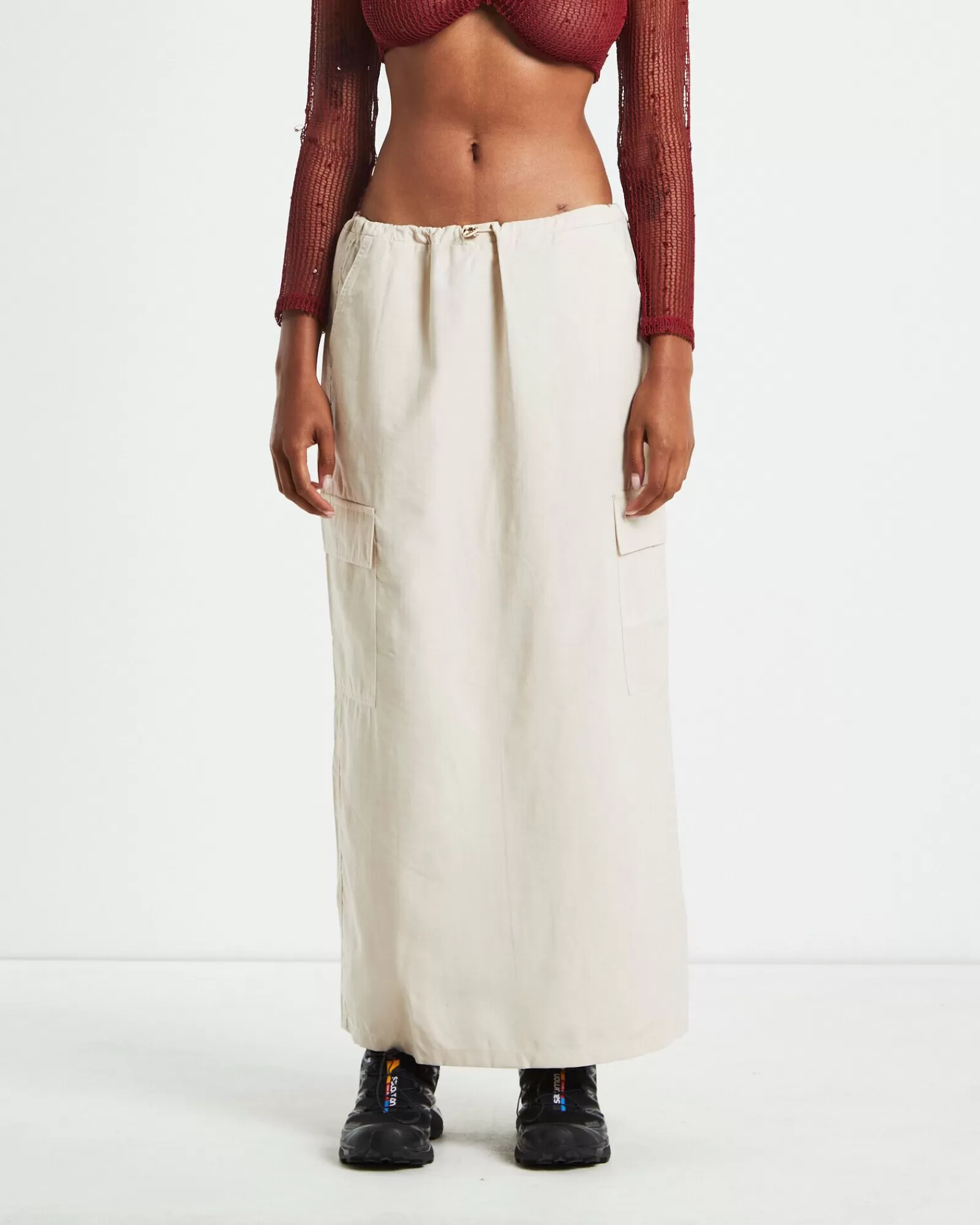 Flash Sale ALICE IN THE EVE Nikita Parachute Maxi Skirt Cream