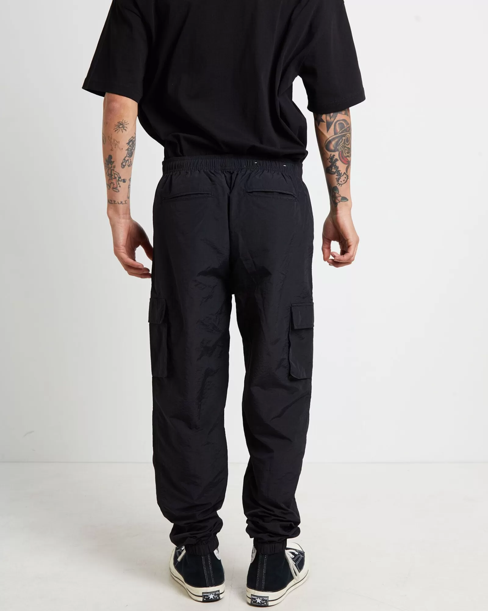 Online TAIKAN Nylon Cargo Jogger Pants In Black