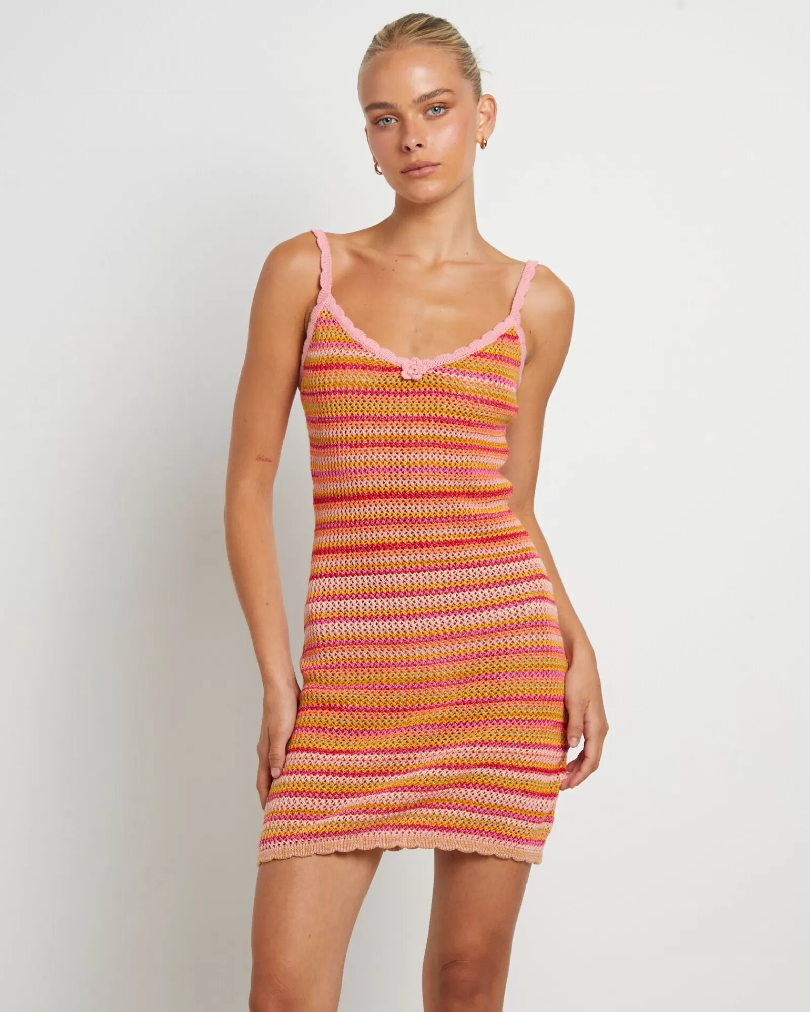 Flash Sale INSIGHT Oasis Crochet Stripe Dress In Assorted