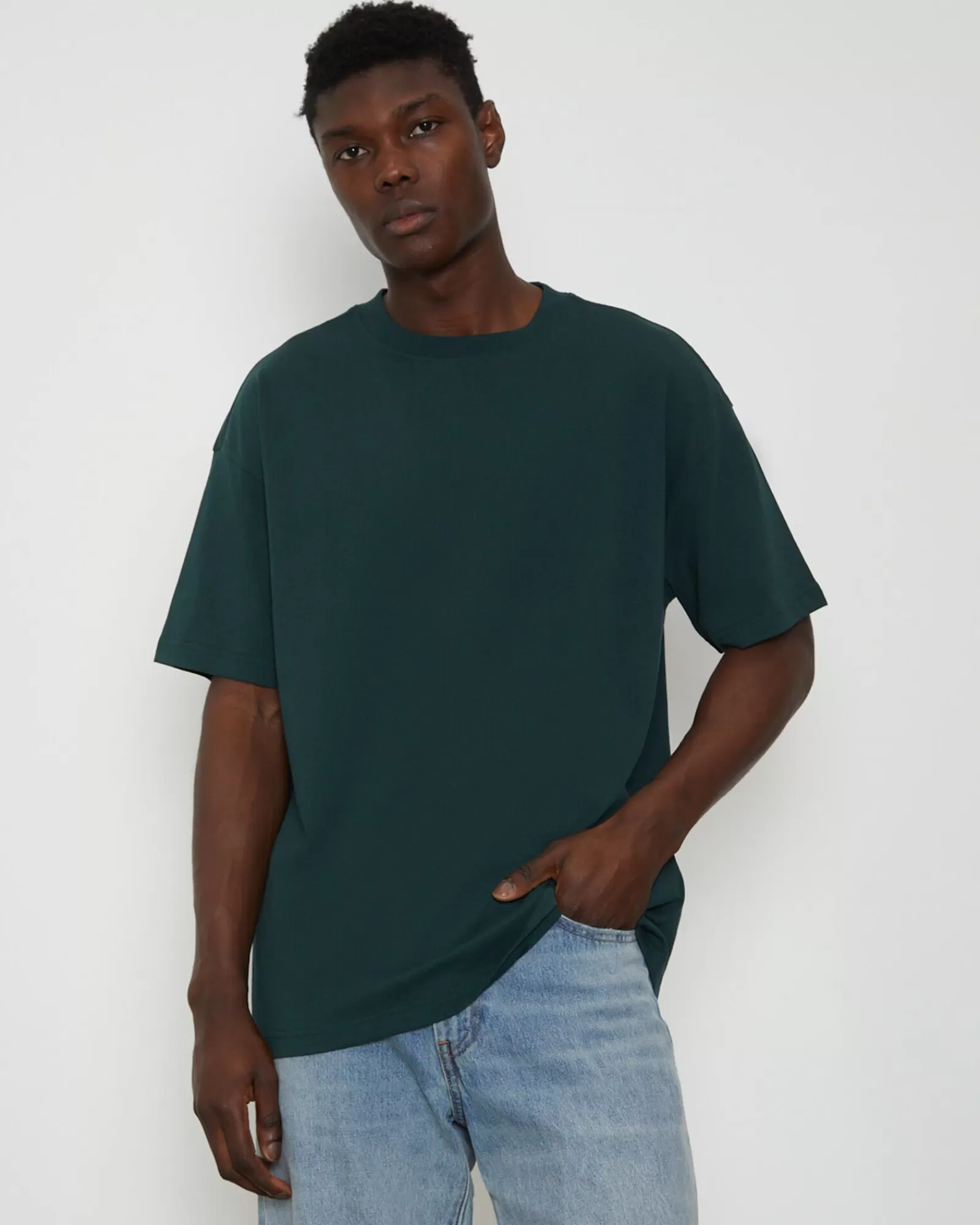 Shop GENERAL PANTS CO. BASICS O.G Skate Short Sleeve T-Shirt In Bottle Green