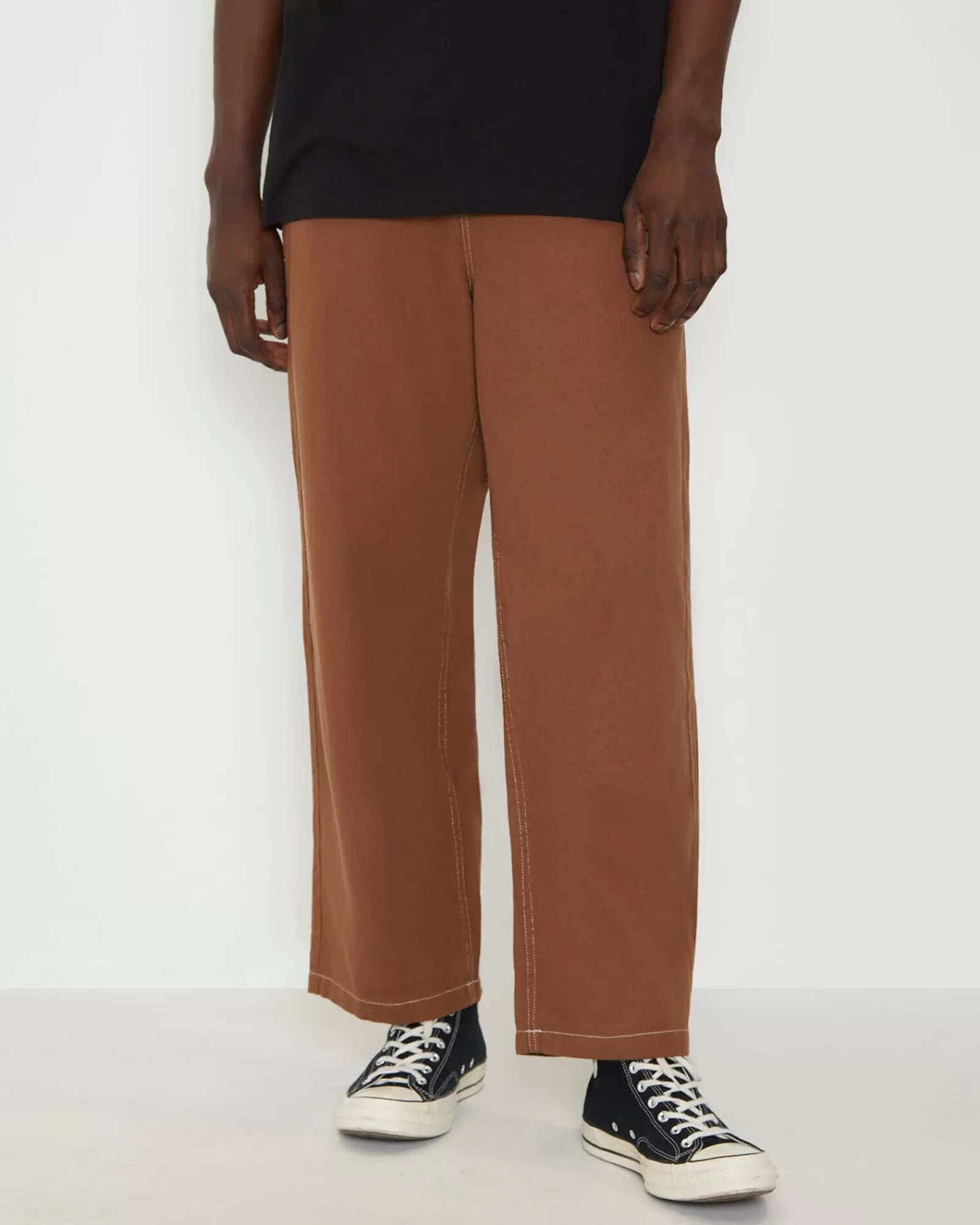 Discount AFENDS Pablo Hemp Baggy Fit Pants In Toffee Brown