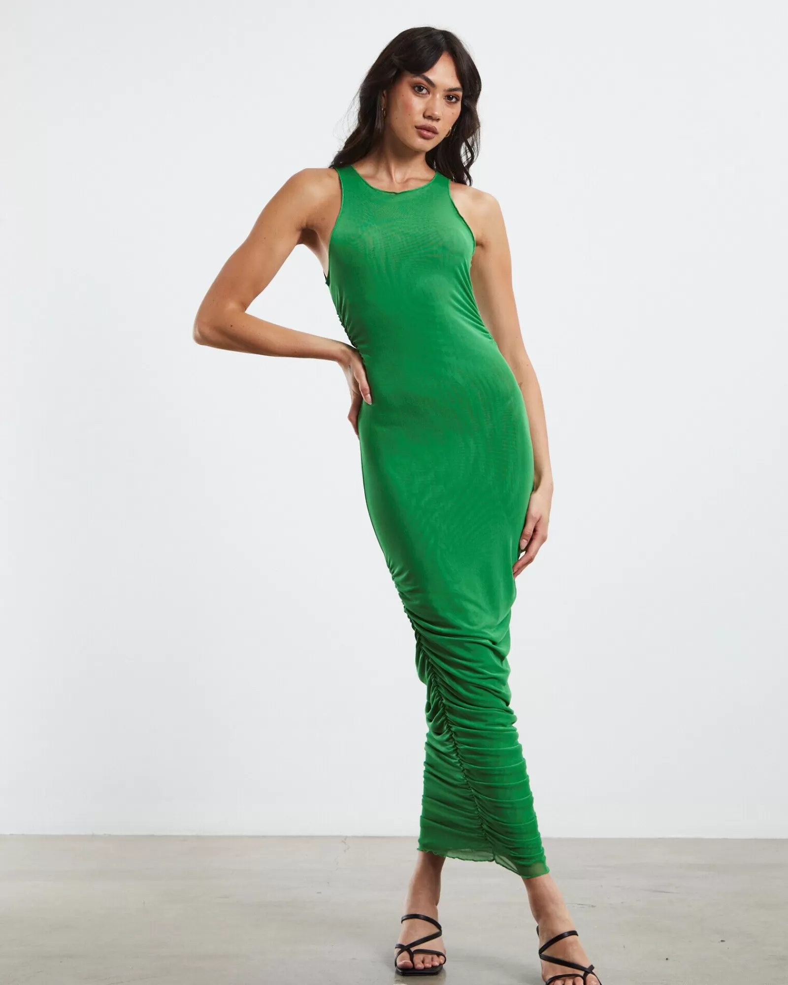 Best SNDYS Palamas Mesh Midi Dress Green