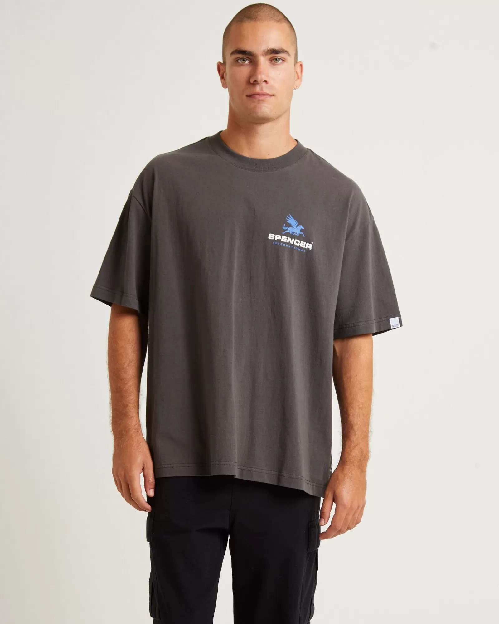 Online SPENCER PROJECT Pegasus Short Sleeve T-Shirt Charcoal