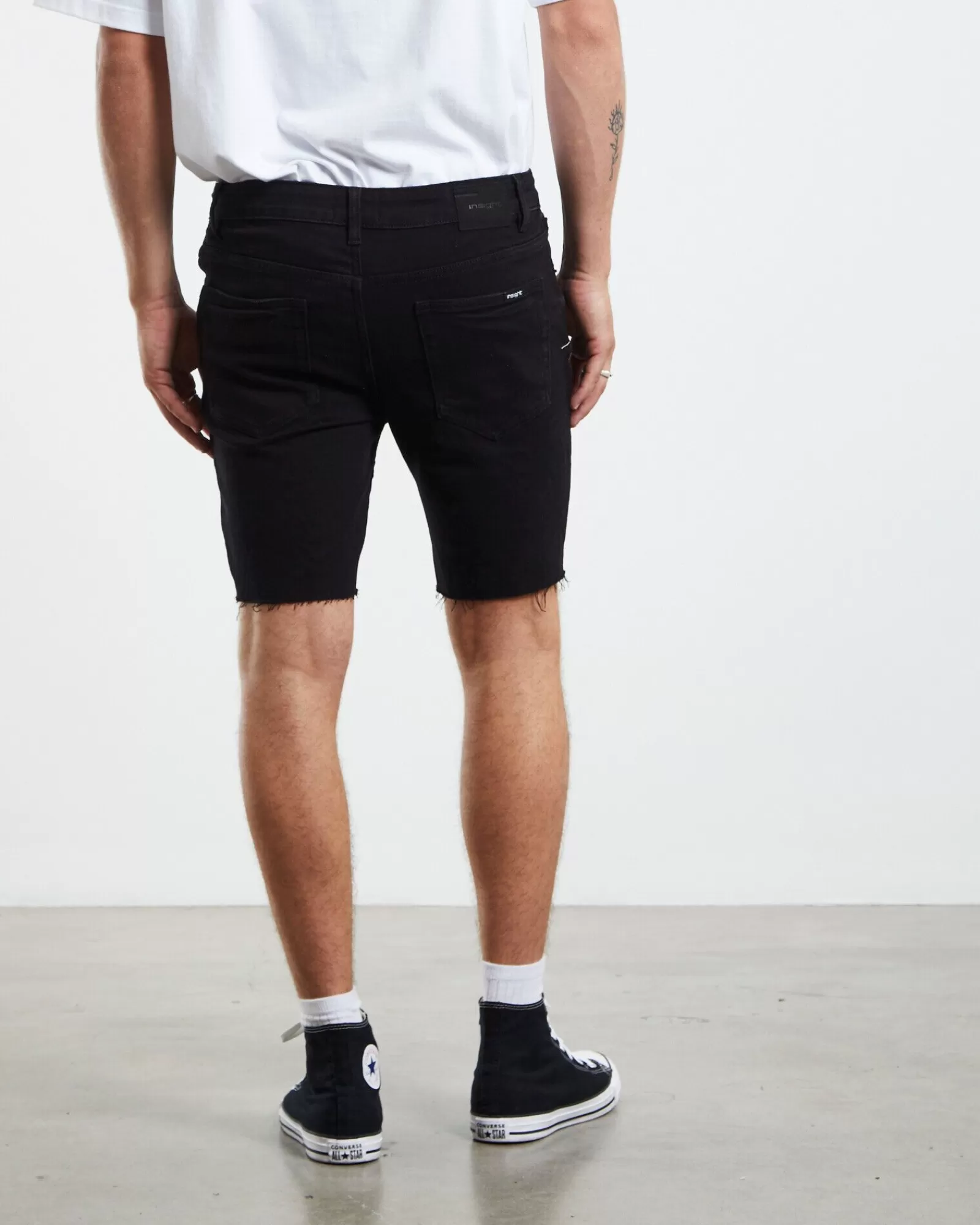 New INSIGHT Pistol Denim Shorts Black Night