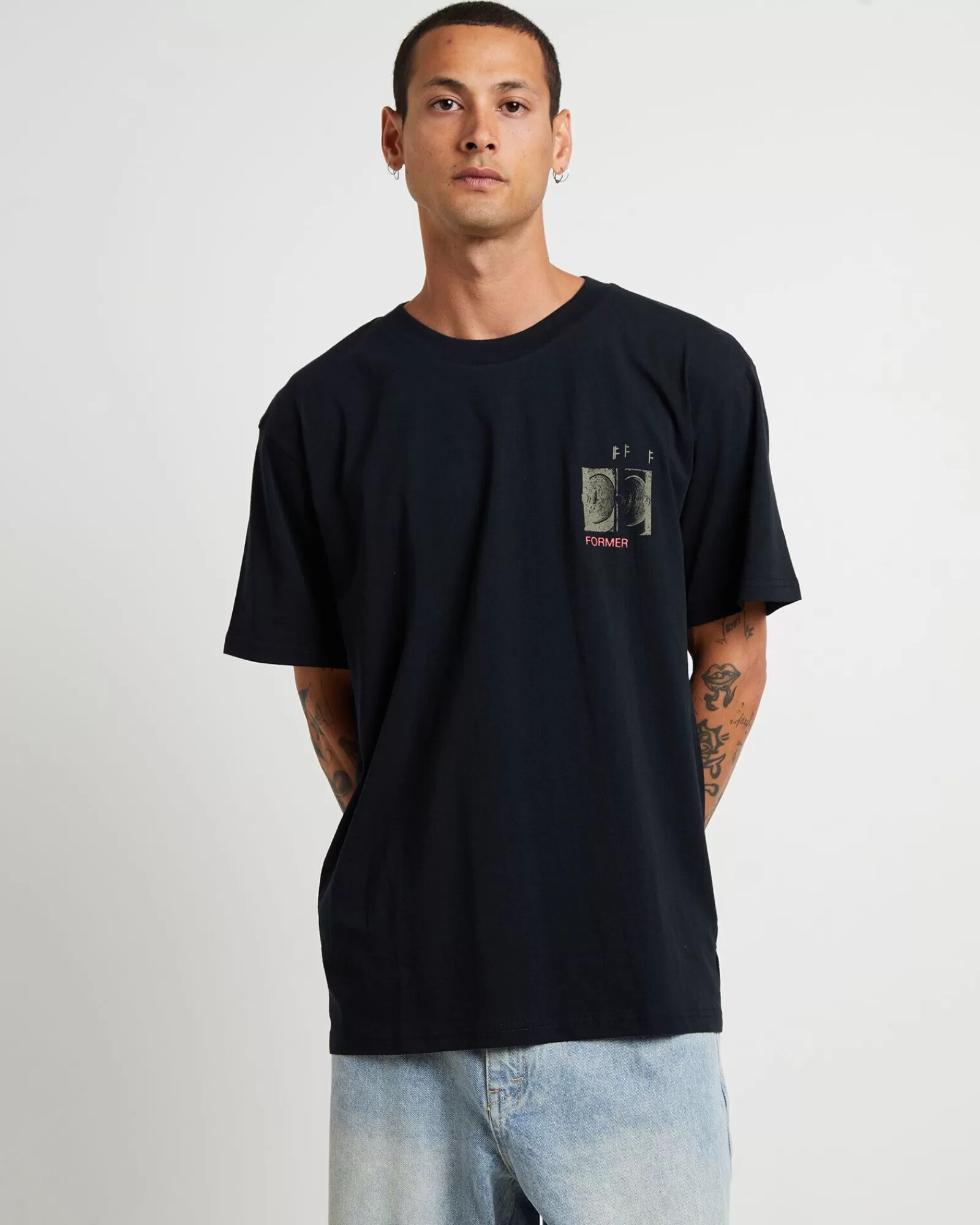 Shop FORMER Pivo Crux Short Sleeve T-Shirt In Black