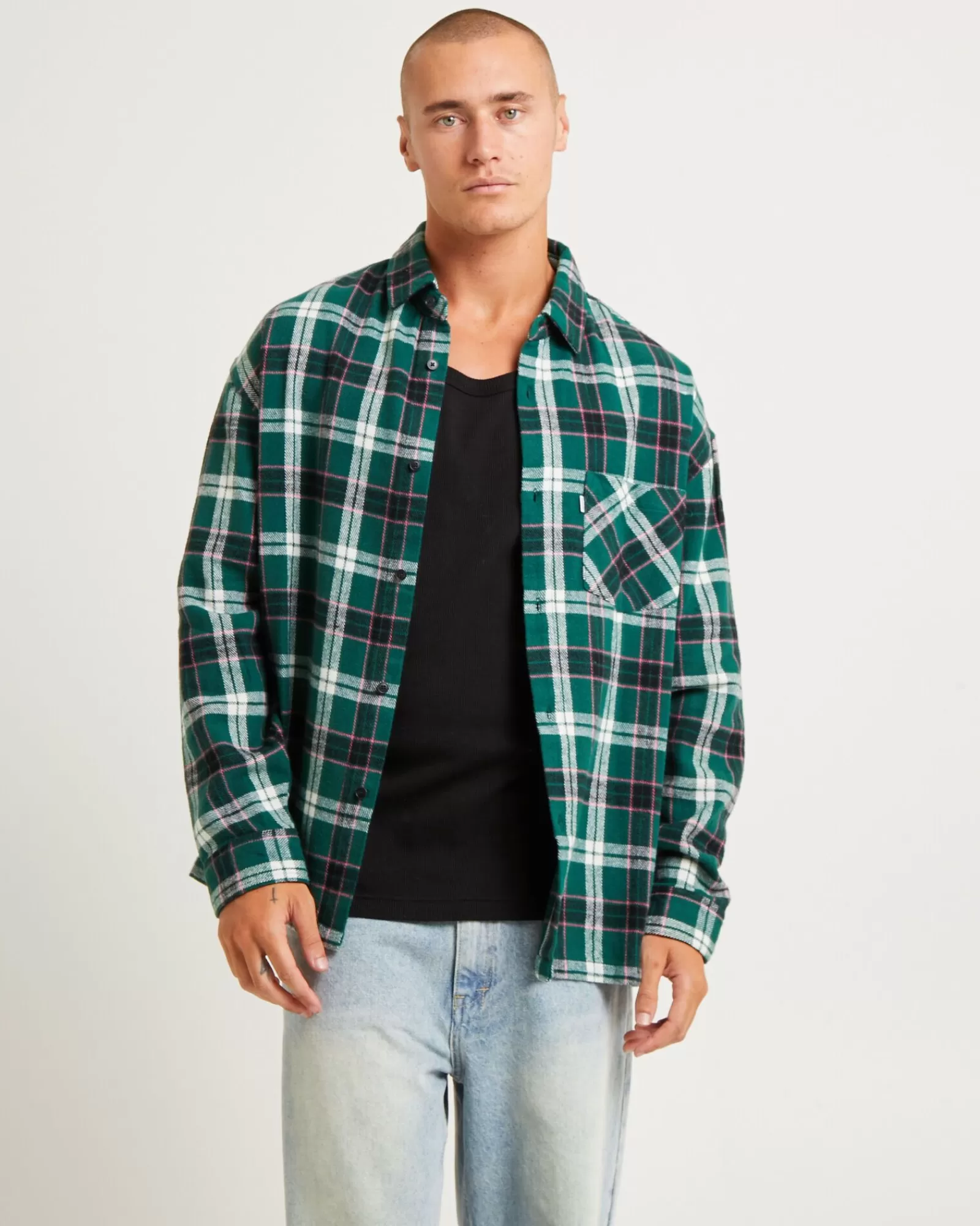 Fashion SPENCER PROJECT Portland Flanno Long Sleeve Shirt