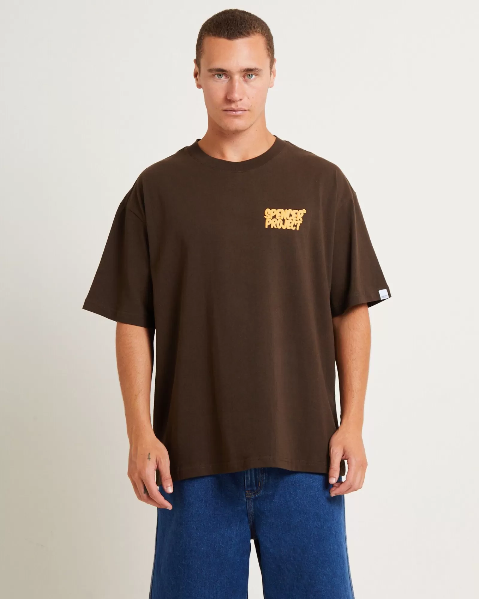 New SPENCER PROJECT Puffy Short Sleeve T-Shirt In Brown