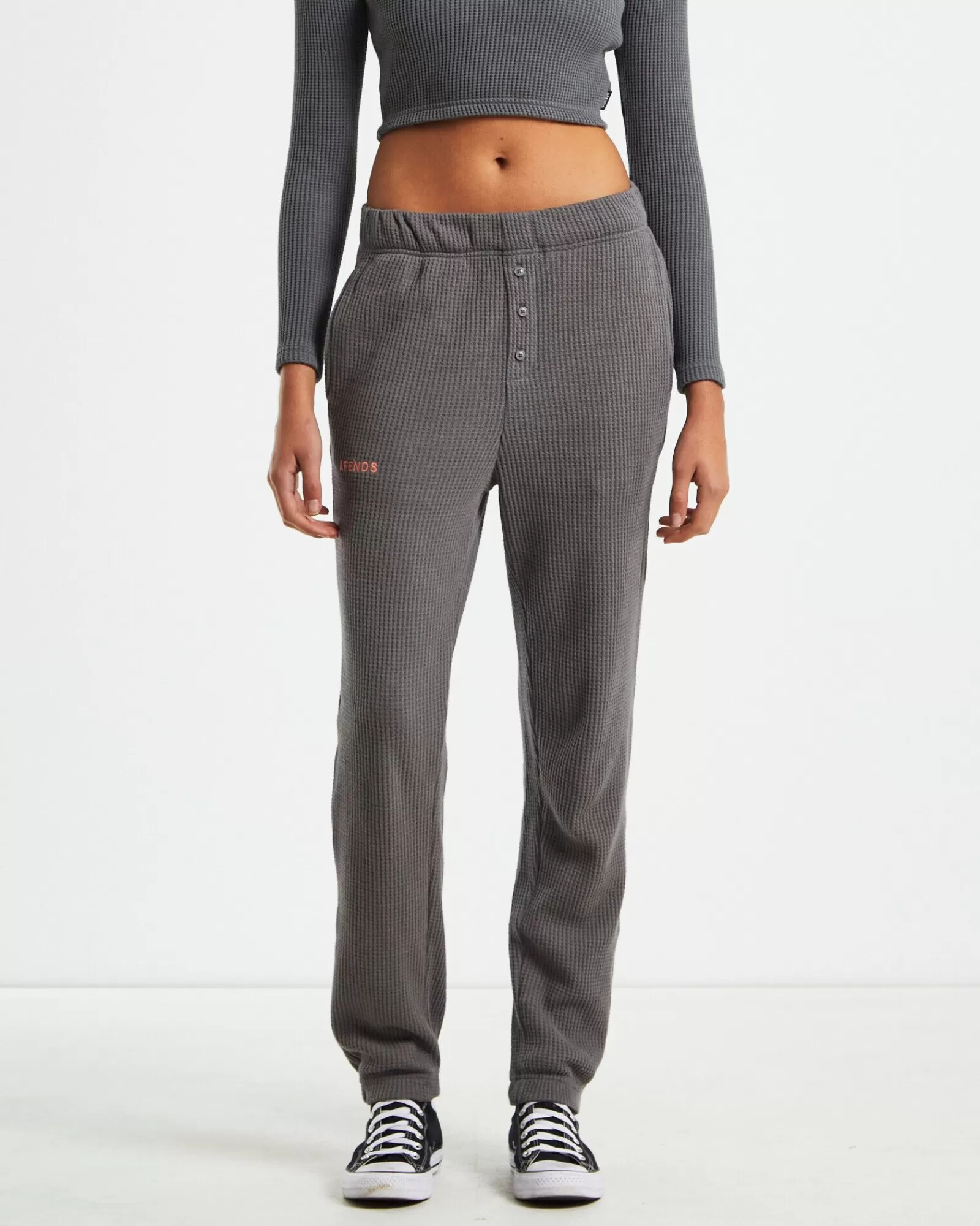 Best AFENDS Recycled Waffle Track Pants Steel Grey