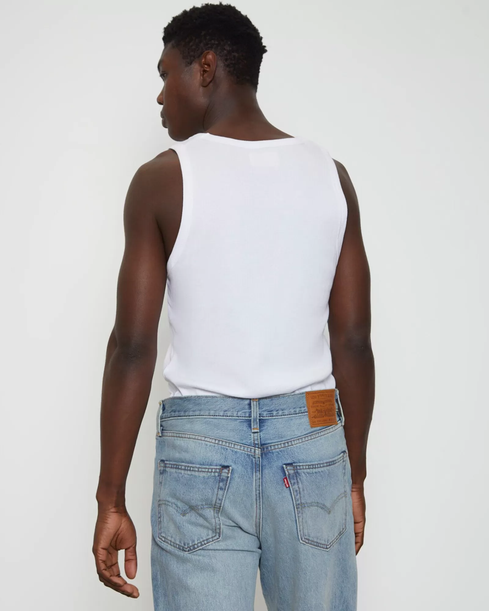 Online GENERAL PANTS CO. BASICS Rib Singlet In White