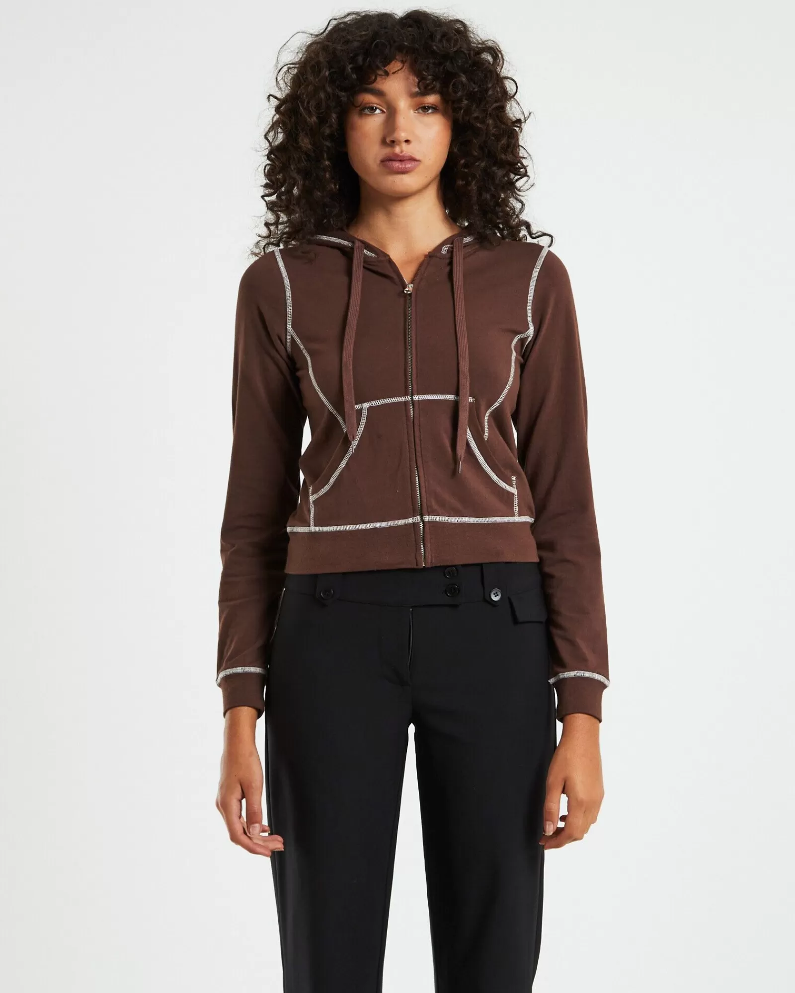 Hot NEON HART Ronnie Shrunkin Zip Through Jacket Chocolate Brown