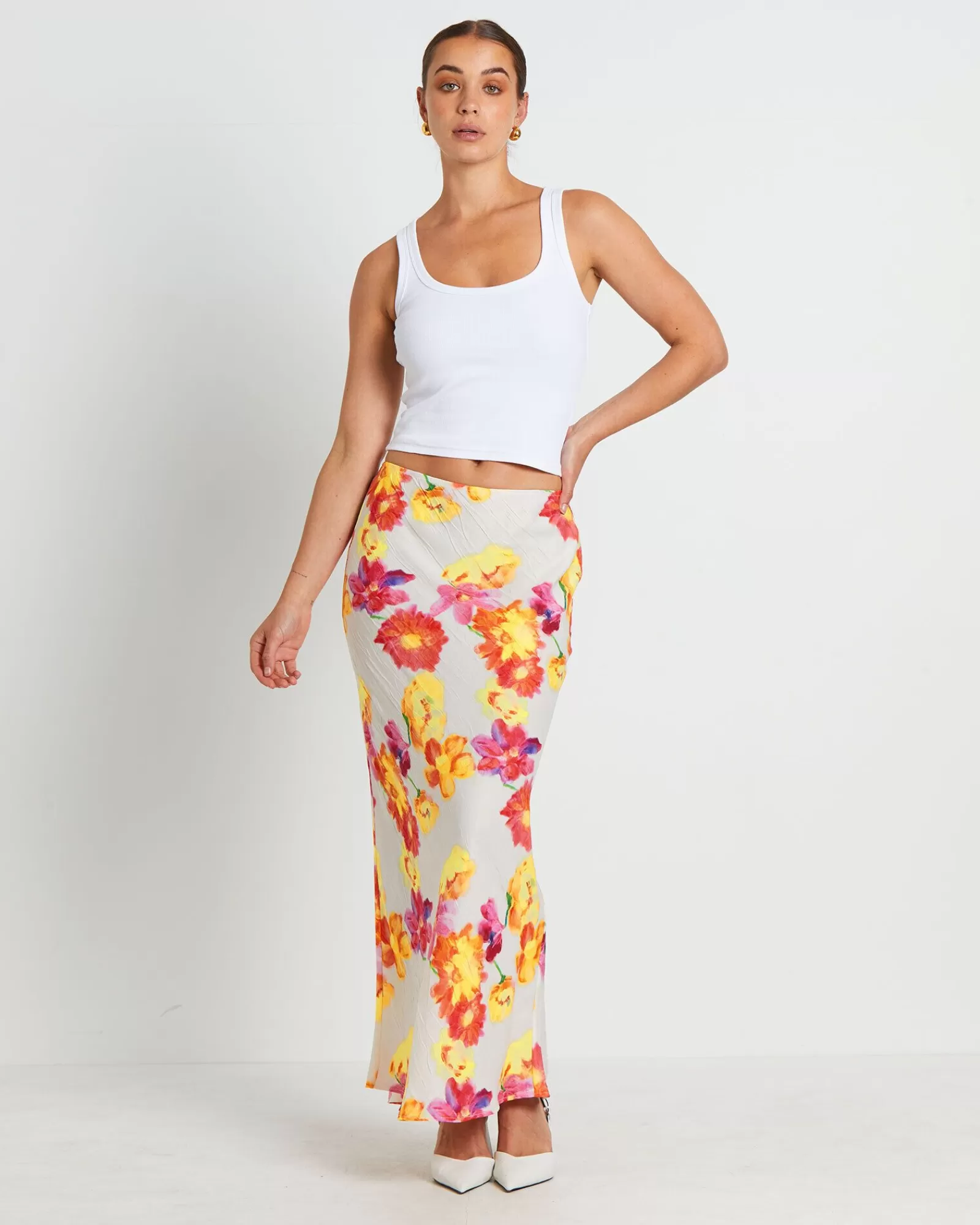 Cheap STUDIO Rosalia Print Maxi Skirt In Assorted