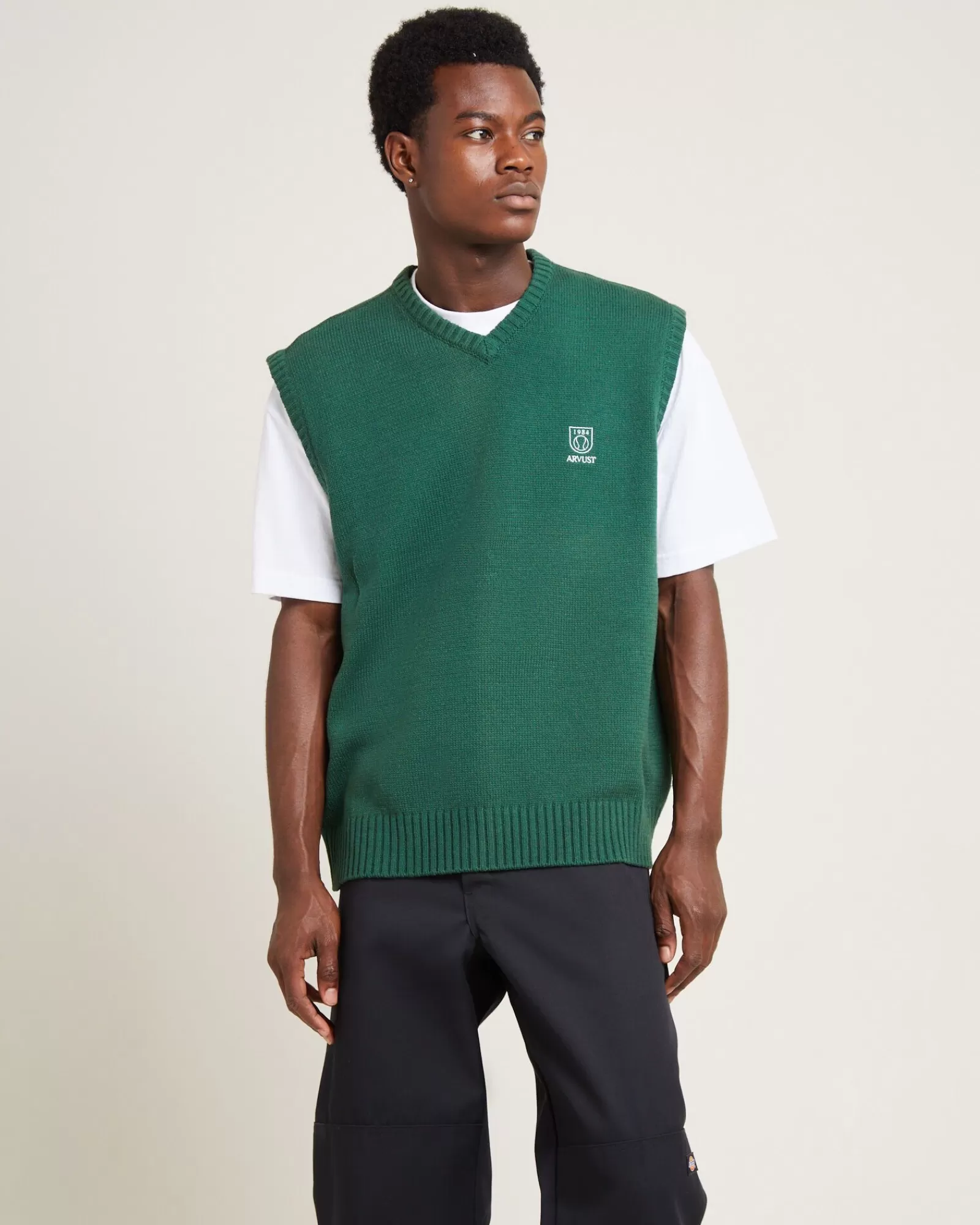 New ARVUST Service Knit Vest Green