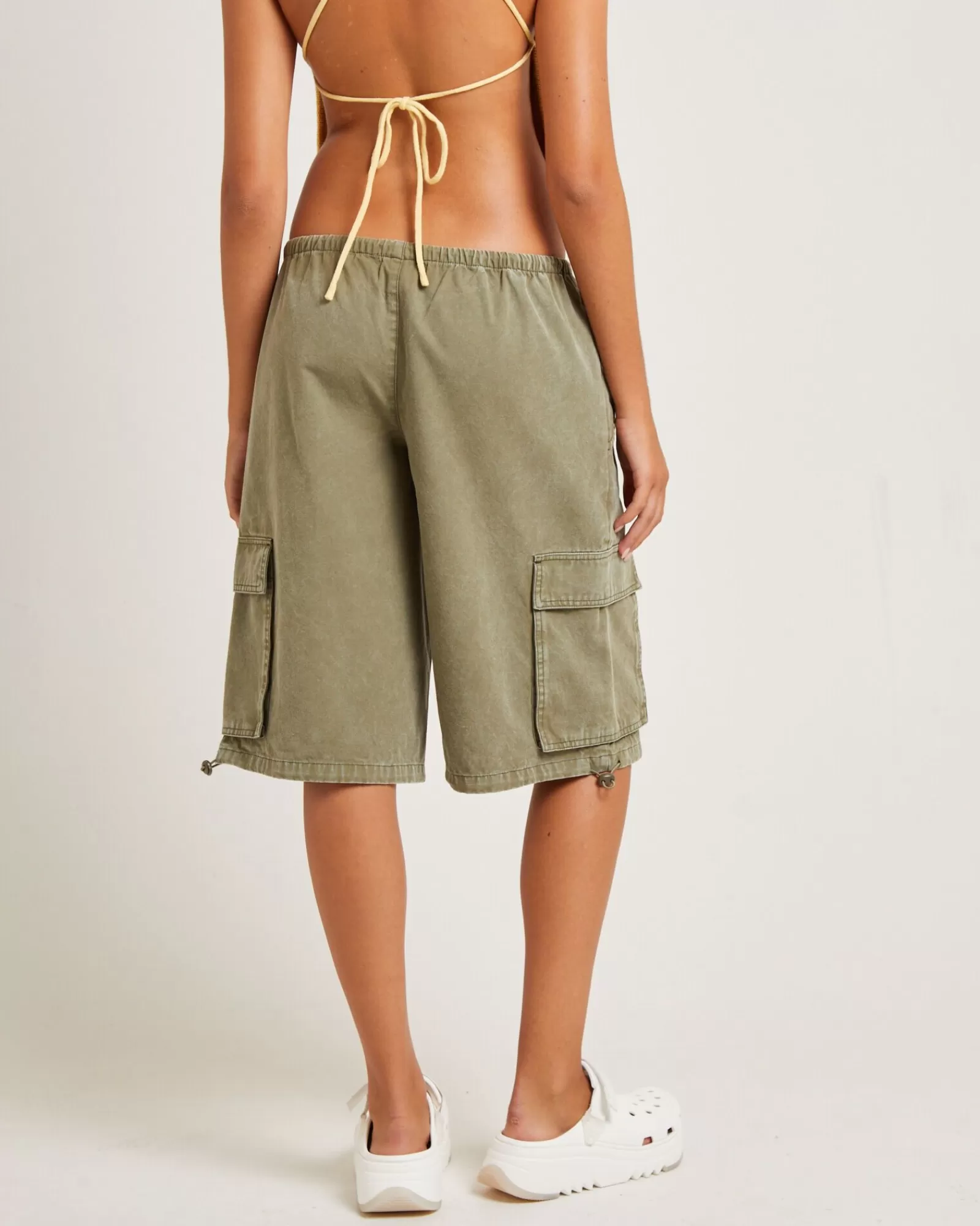 Best INSIGHT Shallows Cargo Jort Shorts In Khaki