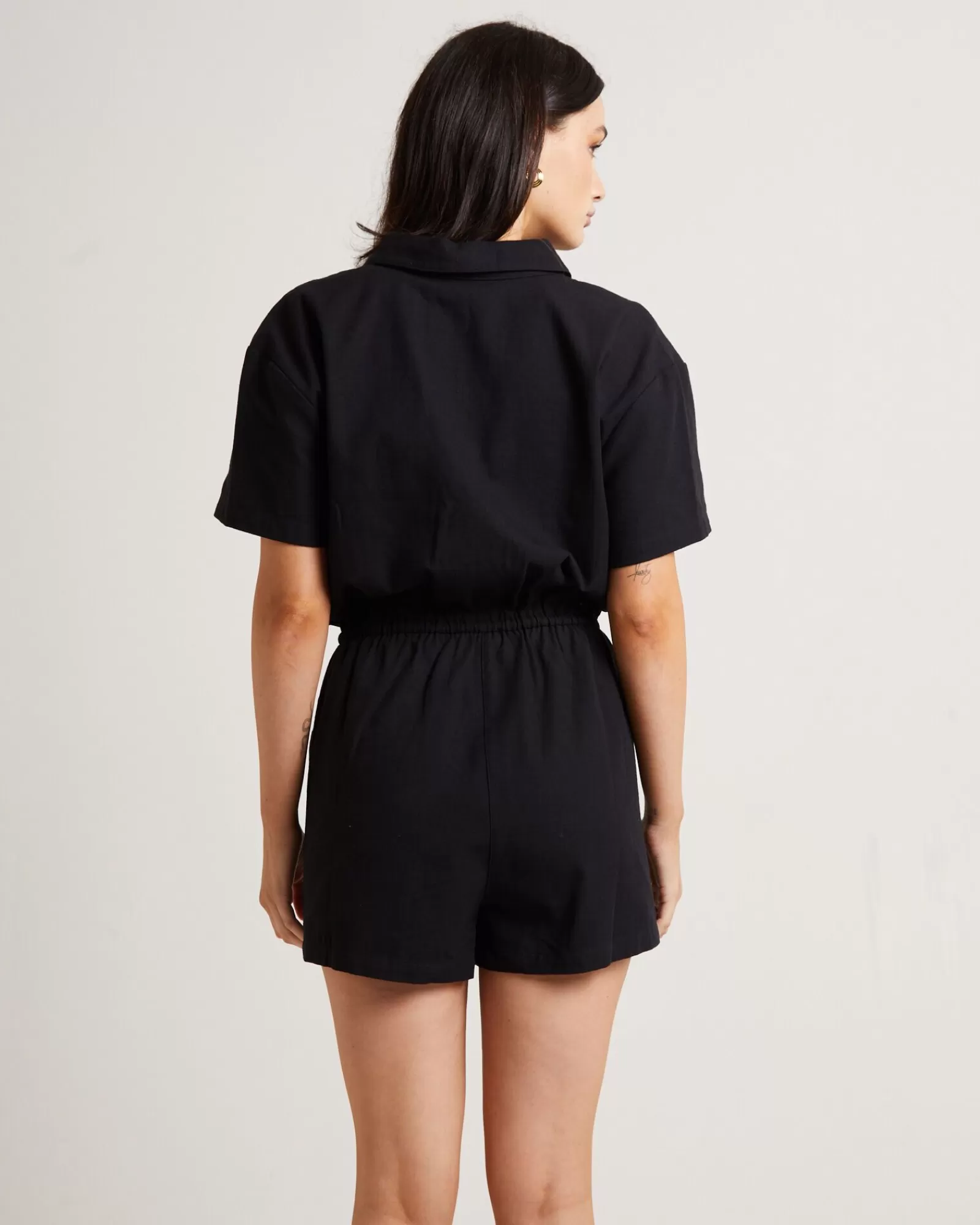 Clearance SUBTITLED Shelley Short Sleeve Playsuit In Black