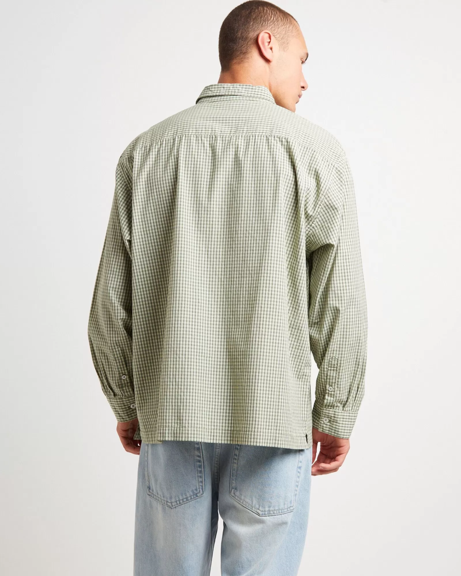 Shop SPENCER PROJECT Skate Long Sleeve Shirt In Fatigue Green