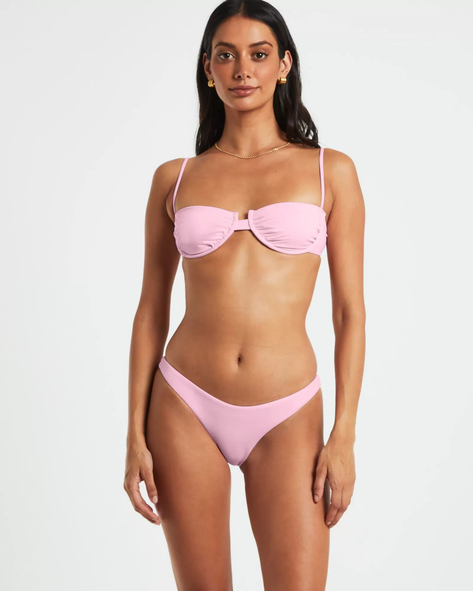 Shop SUBTITLED Skinny Strap Underwire Top In Baby Pink