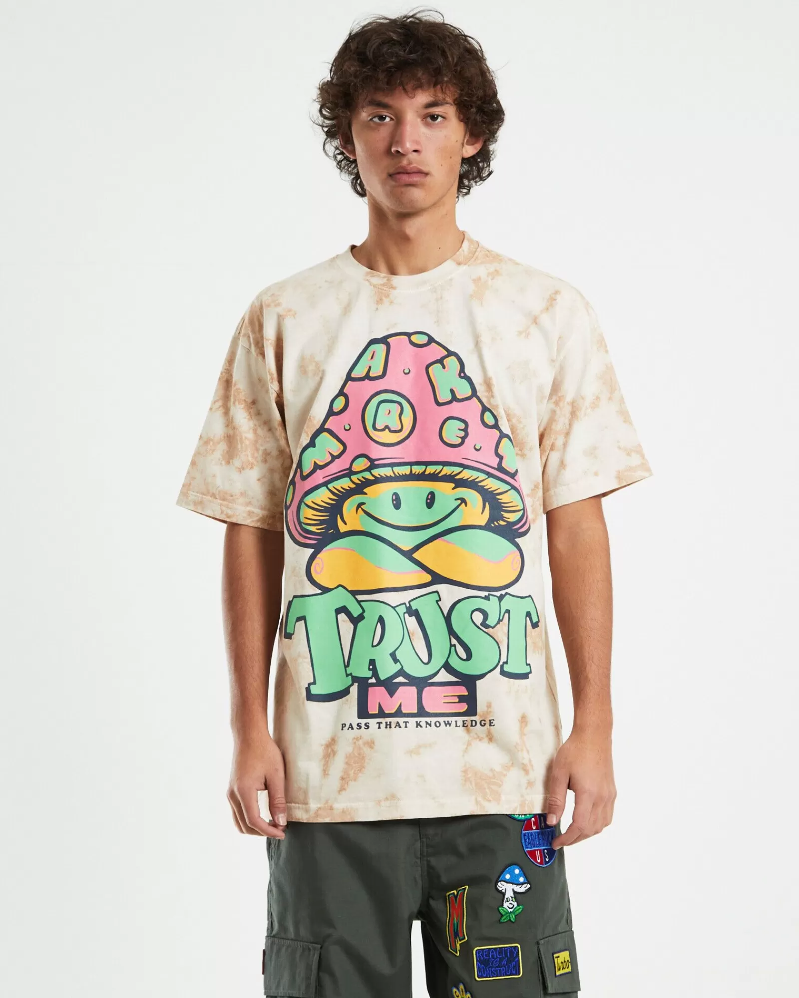 Discount MARKET Smiley Guide T-Shirt Rust Tie Dye