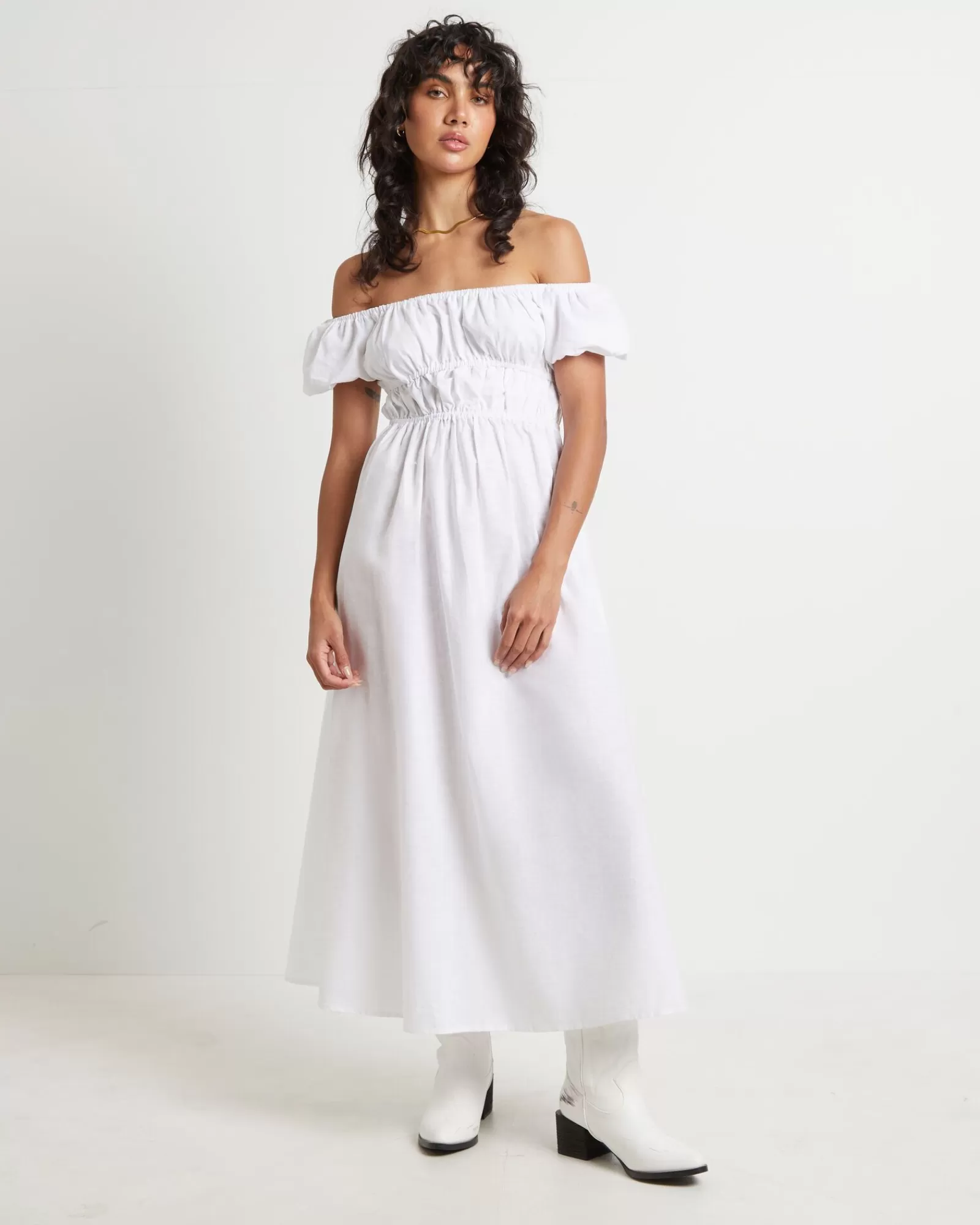 Shop SNDYS Sofia Maxi Dress In White