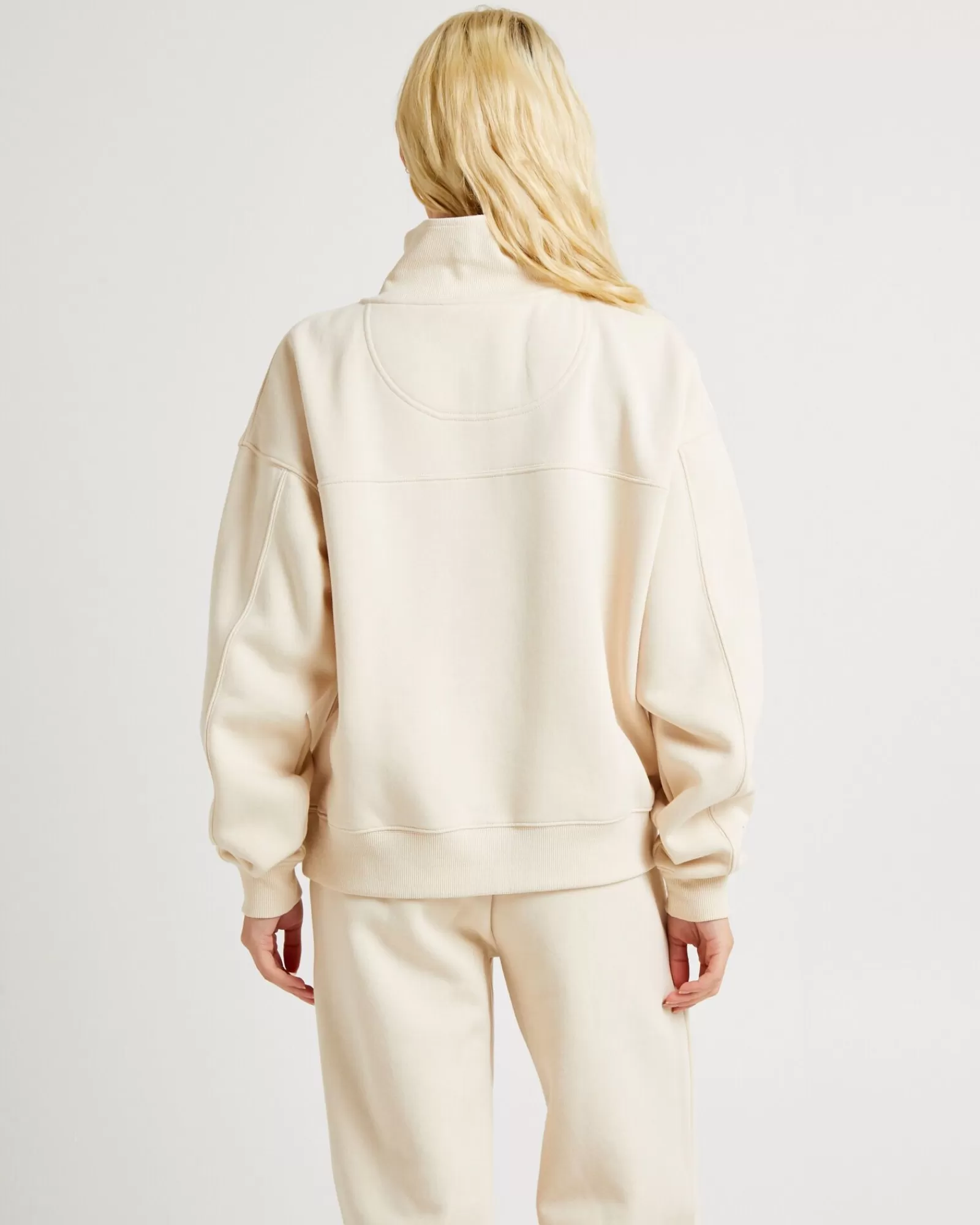 Clearance SUBTITLED State Panelled Zip Front Fleece Oat