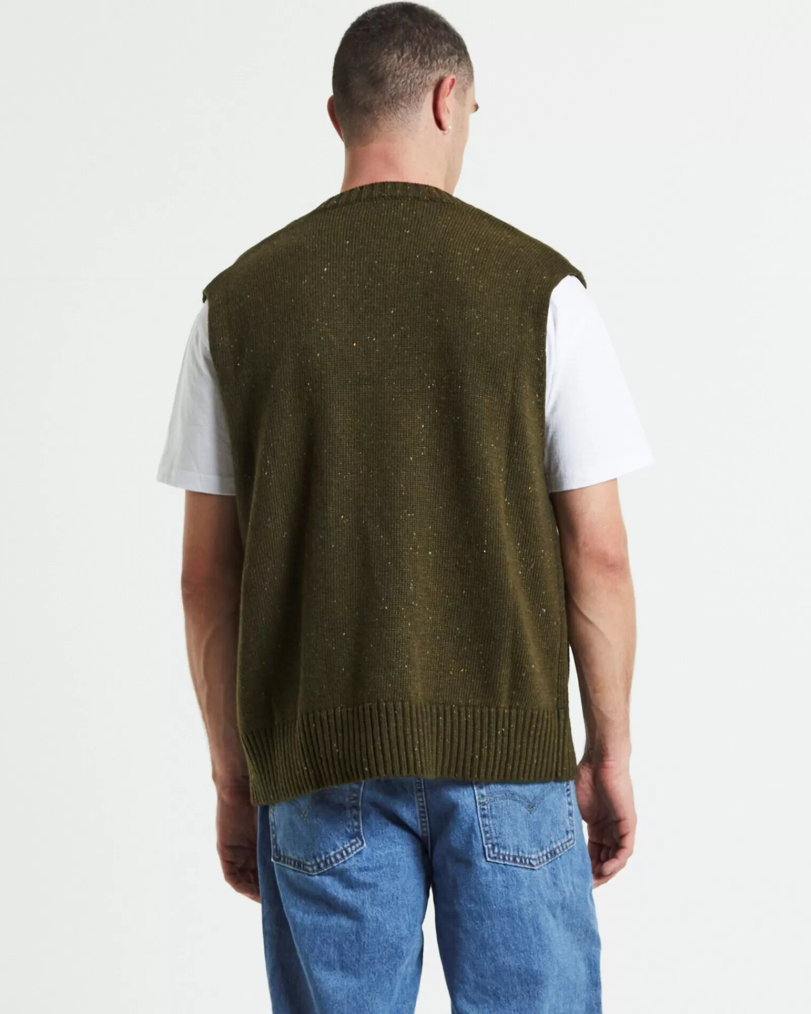 Best ARVUST Sunday Knitted Box Vest Olive