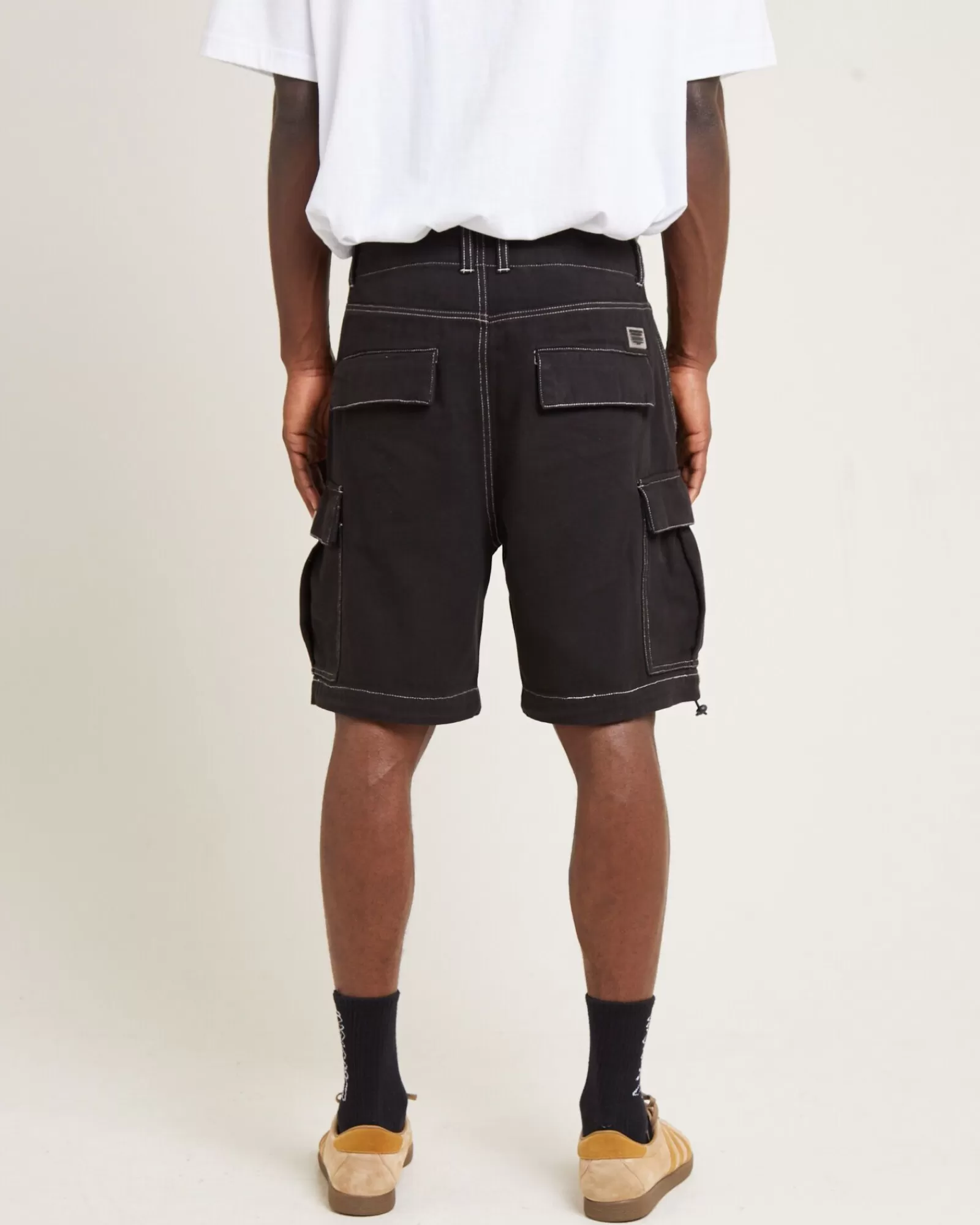 Discount SPENCER PROJECT Surplus Canvas Cargo Shorts Black