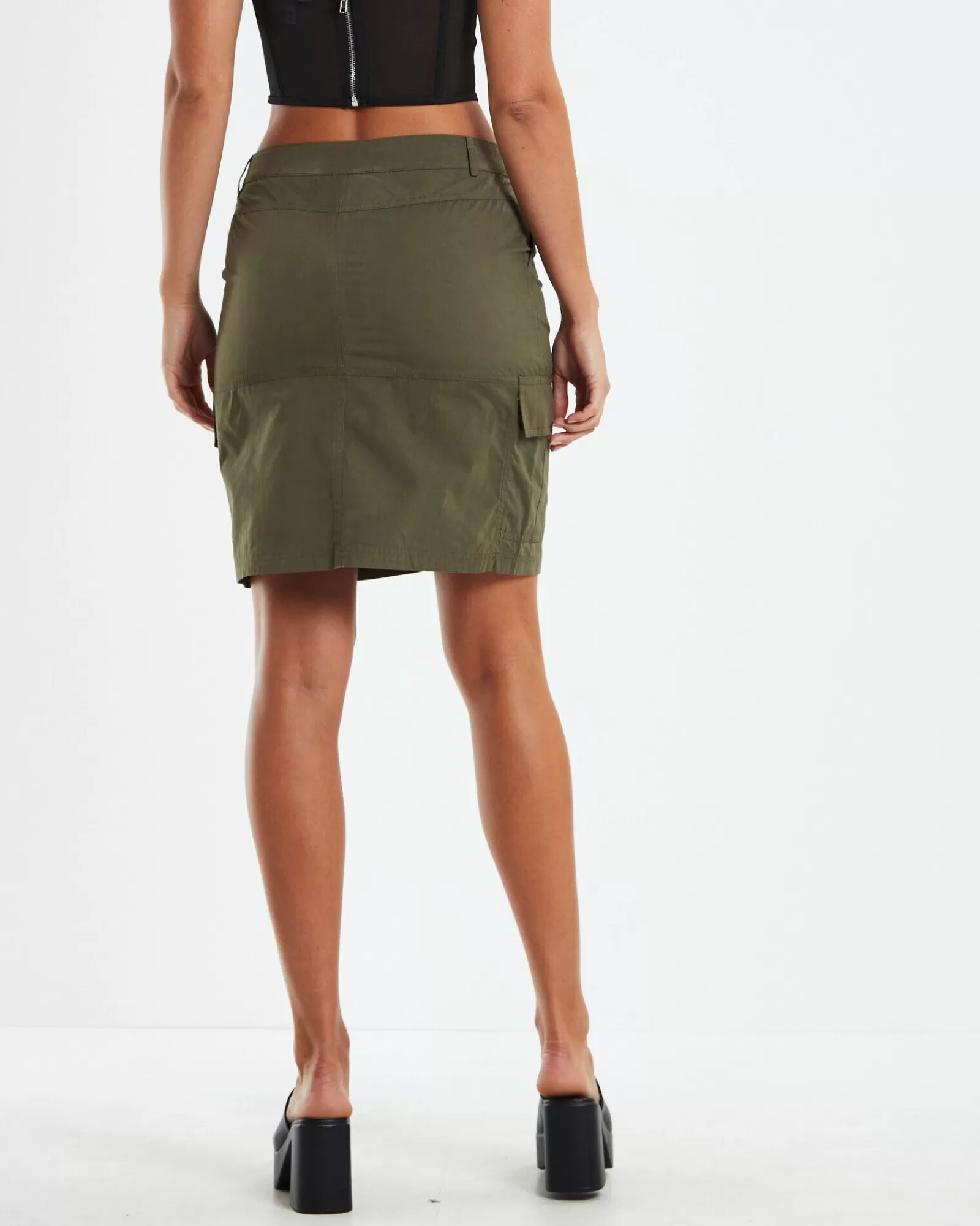 Fashion NEON HART Tibby Utility Skirt Khaki