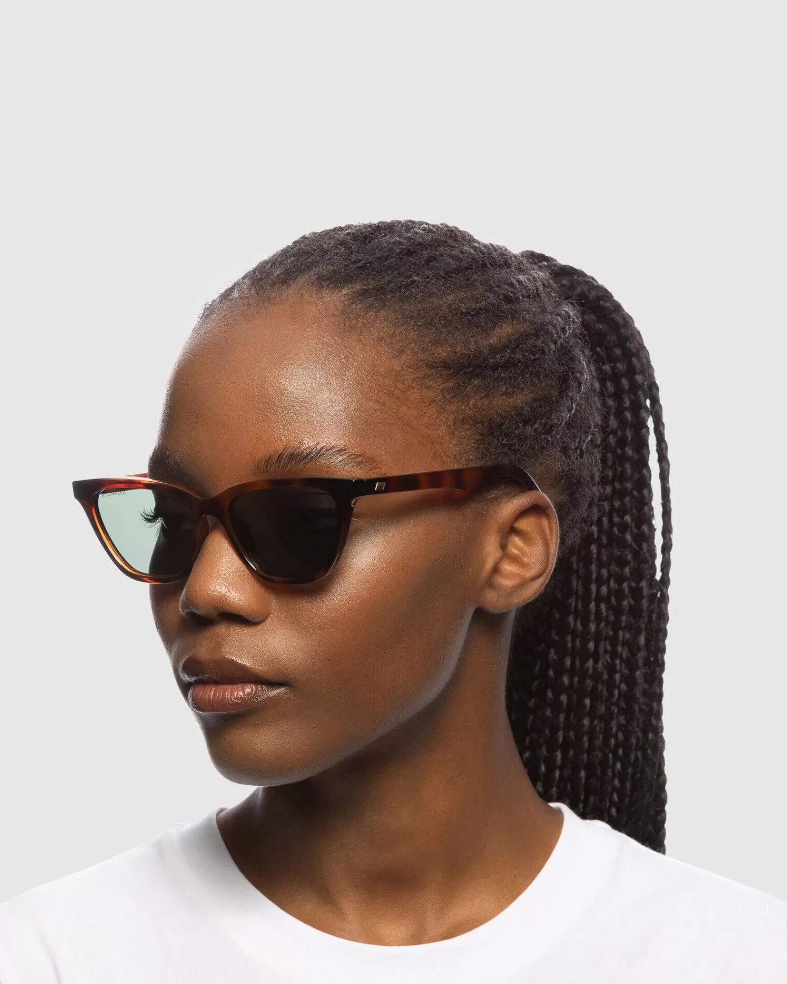 Shop LE SPECS Unfaithful Polarised Sunglasses Toffee Tort Khaki