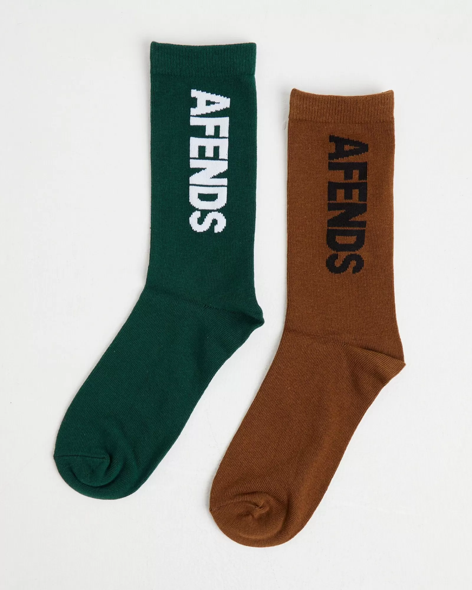 Hot AFENDS Vinyl Recycled Socks 2 Pack - Toffee/Emerald