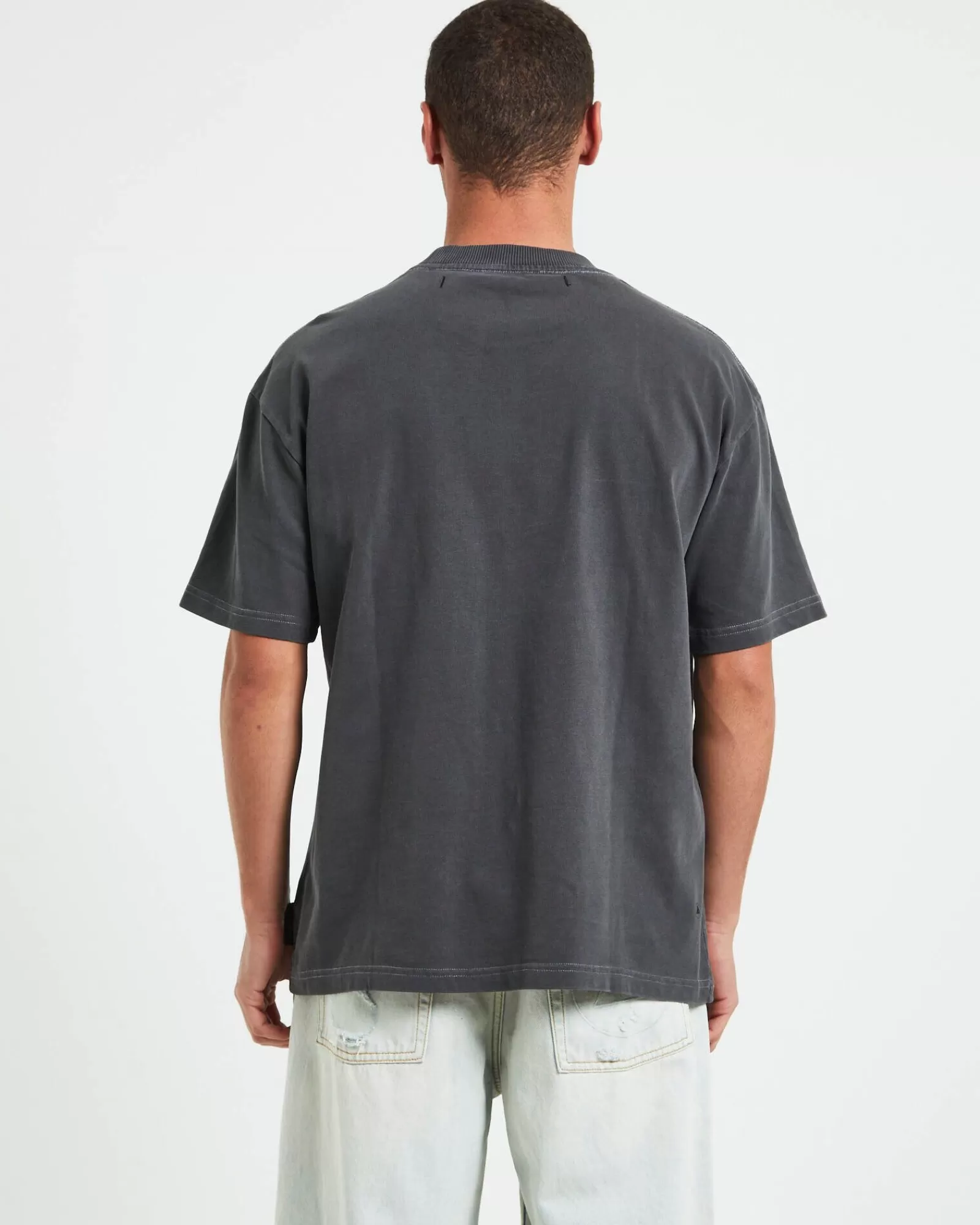 Sale BLACK NOISE WHITE RAIN Wrapped Short Sleeve T-Shirt In Pewter Grey