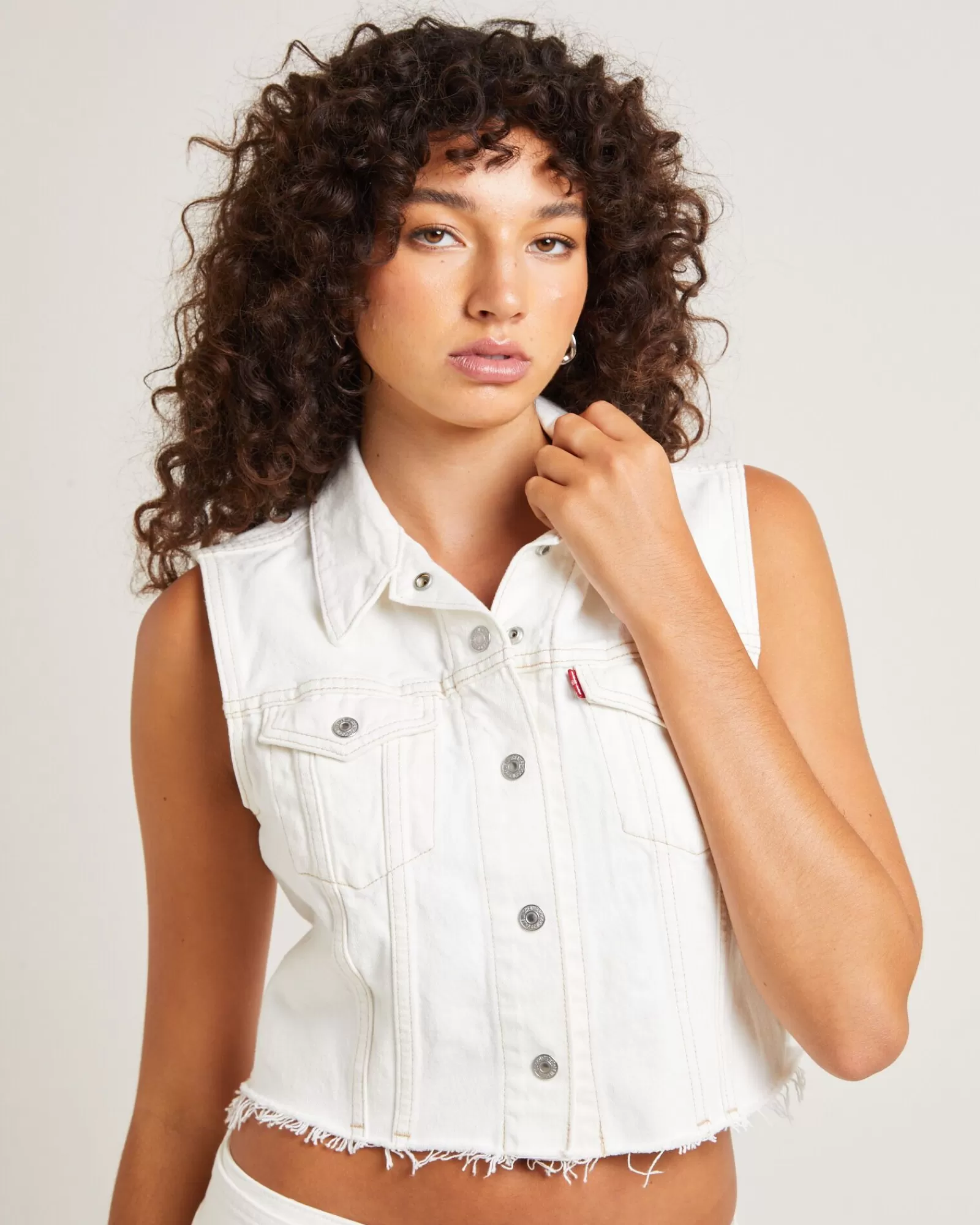 Clearance LEVIS Xs Vest In The Cloud White