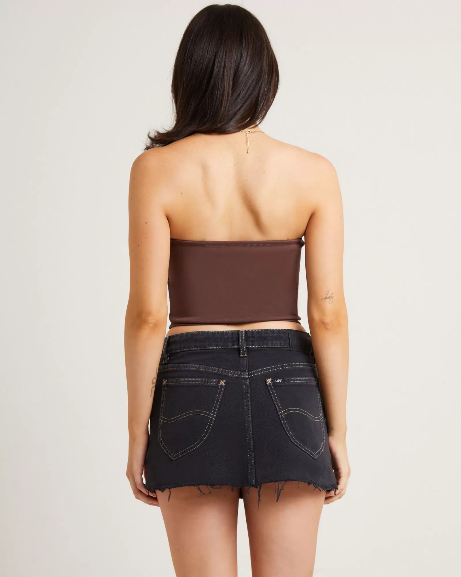 Shop VON DUTCH Yardage Bandeau Top In Brown